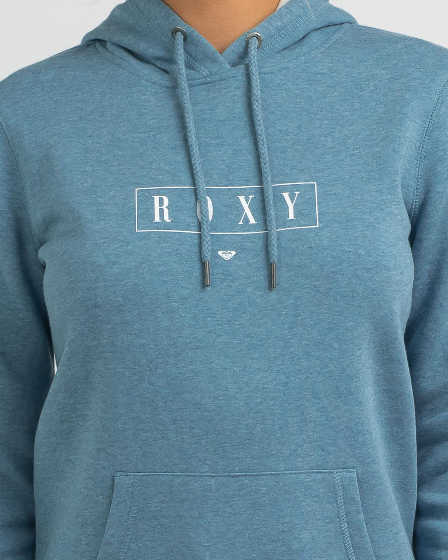 Shop Roxy Day Breaks Hoodie In Adriatic Blue Heather - Fast Shipping ...