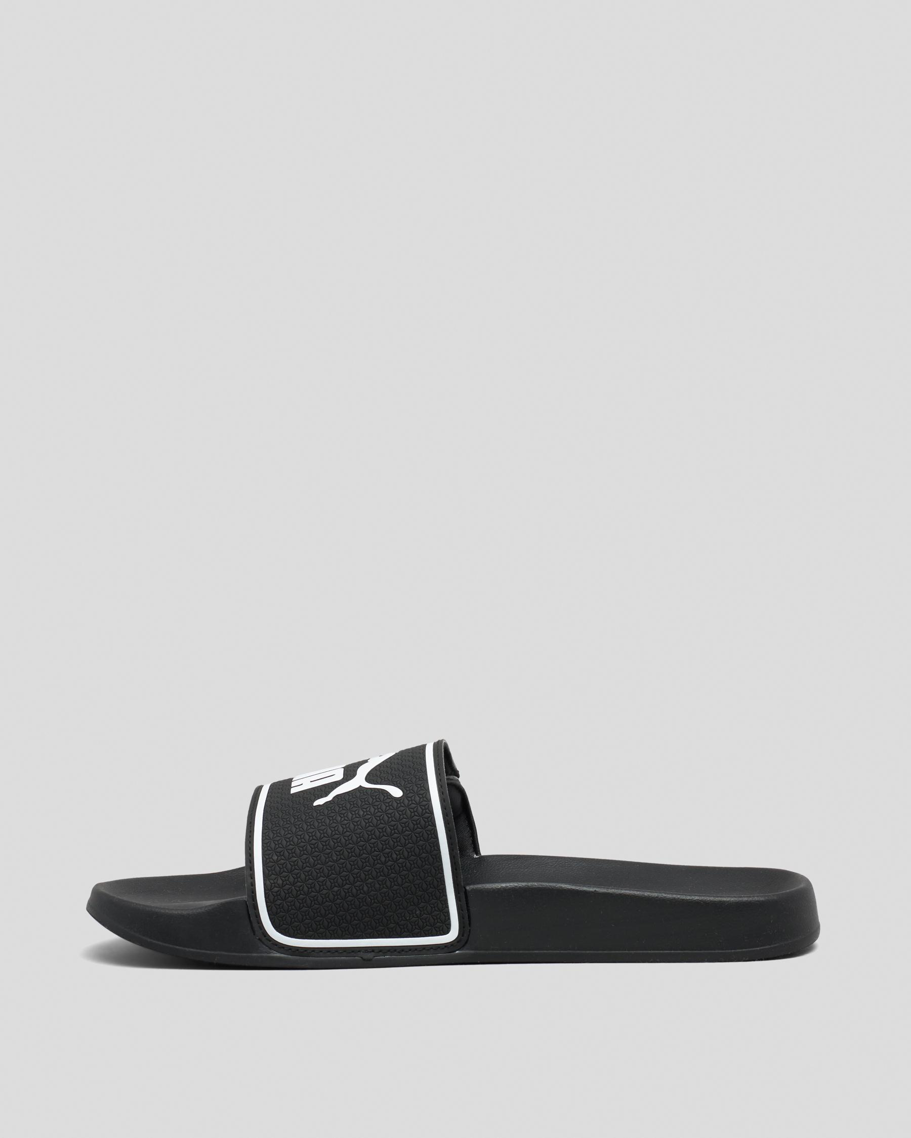 Shop Puma Leadcat 2.0 V Slides In Puma Black-puma White - Fast Shipping ...