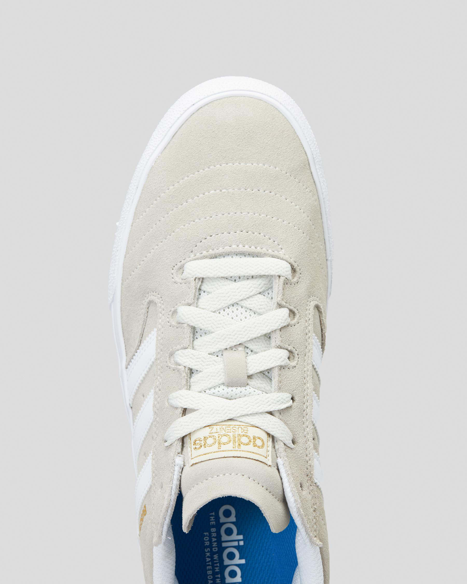 Shop adidas Busenitz Vulc II Shoes In Crystal White/ftwr White/gold Met ...