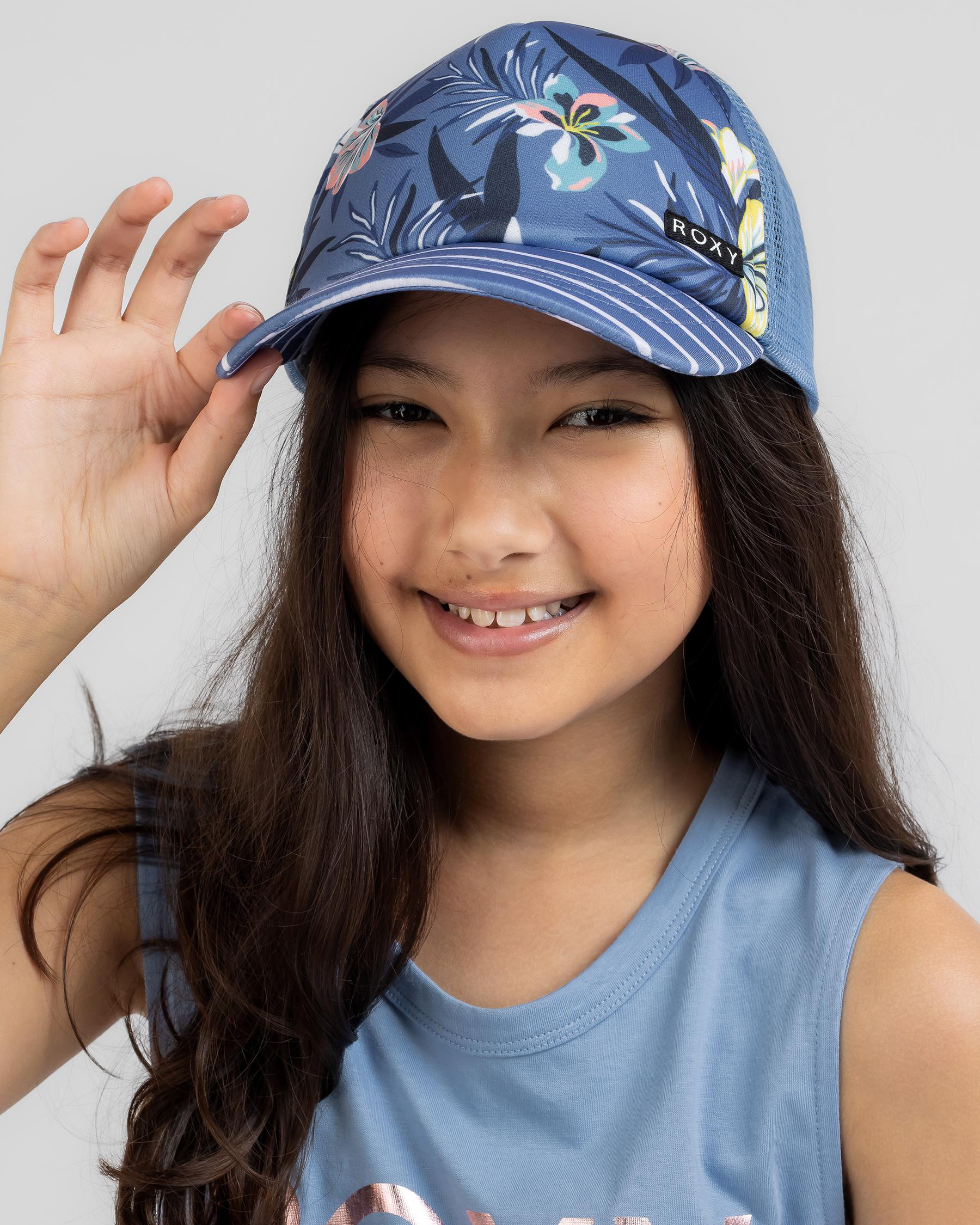 Roxy Girls' Honey Coconut Trucker Cap In Allure Rg Fasso S - Fast ...