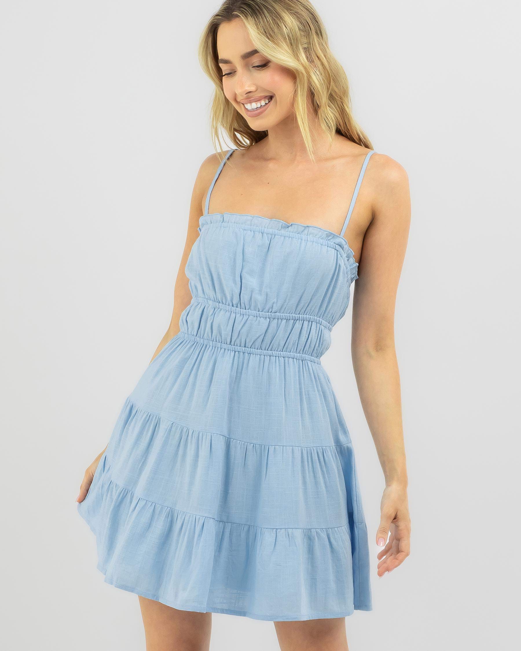 Shop Mooloola Josephine Dress In Baby Blue - Fast Shipping & Easy ...