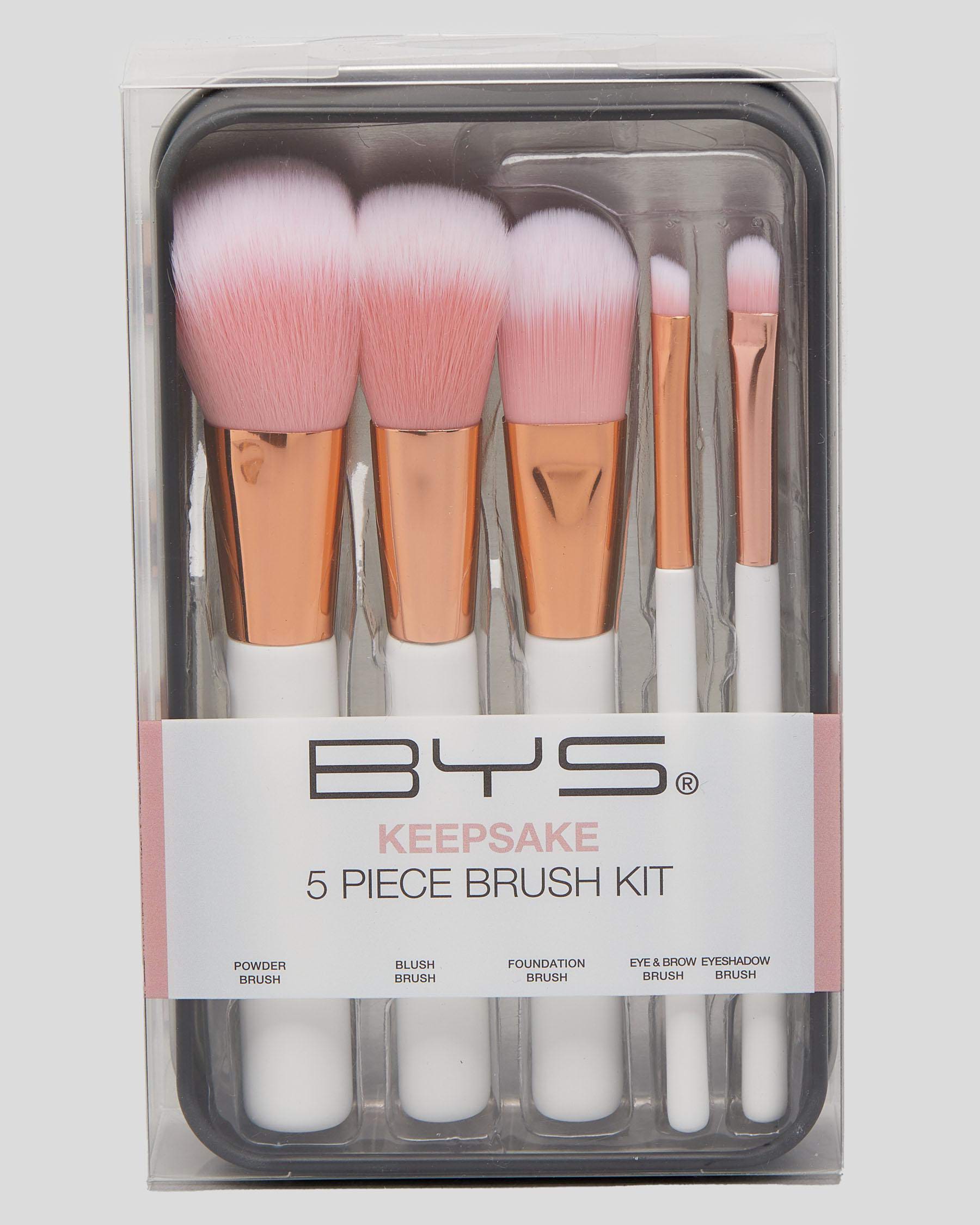 BYS 6 Piece Makeup Brush Tin In White - FREE* Shipping & Easy Returns 