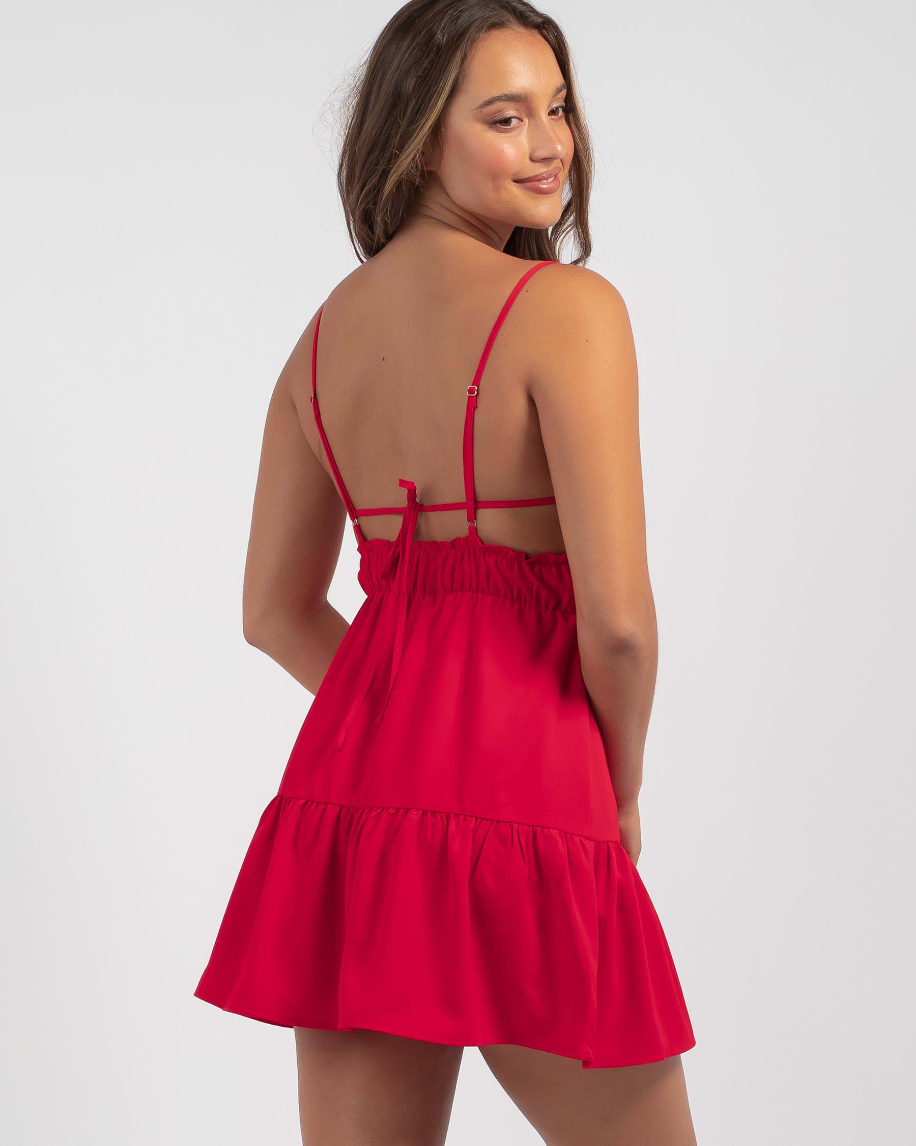 Shop Luvalot Swoon Dress In Red - Fast Shipping & Easy Returns - City ...