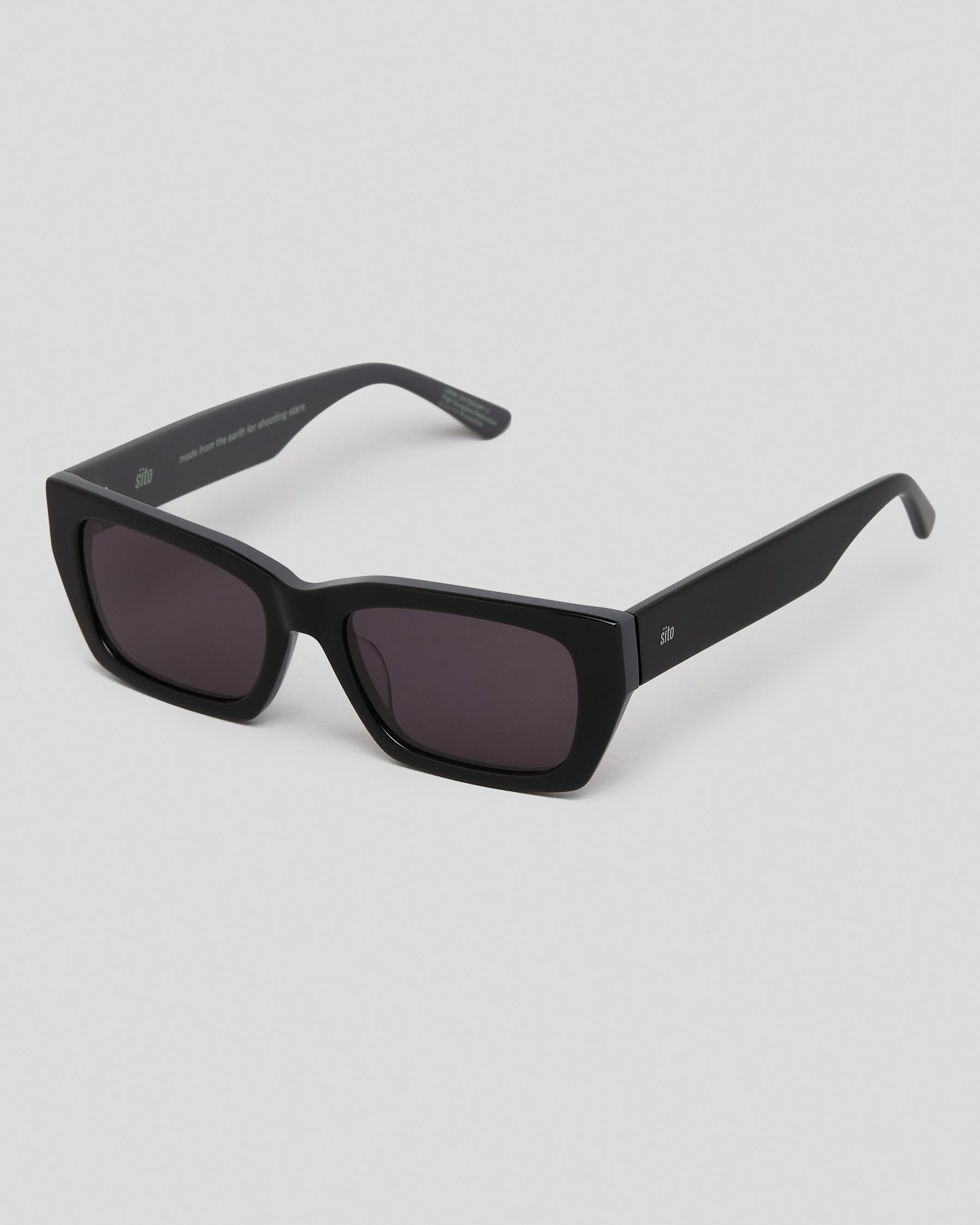 Shop Sito Outer Limits Sunglasses In Black Grey/smokey Grey - Fast ...