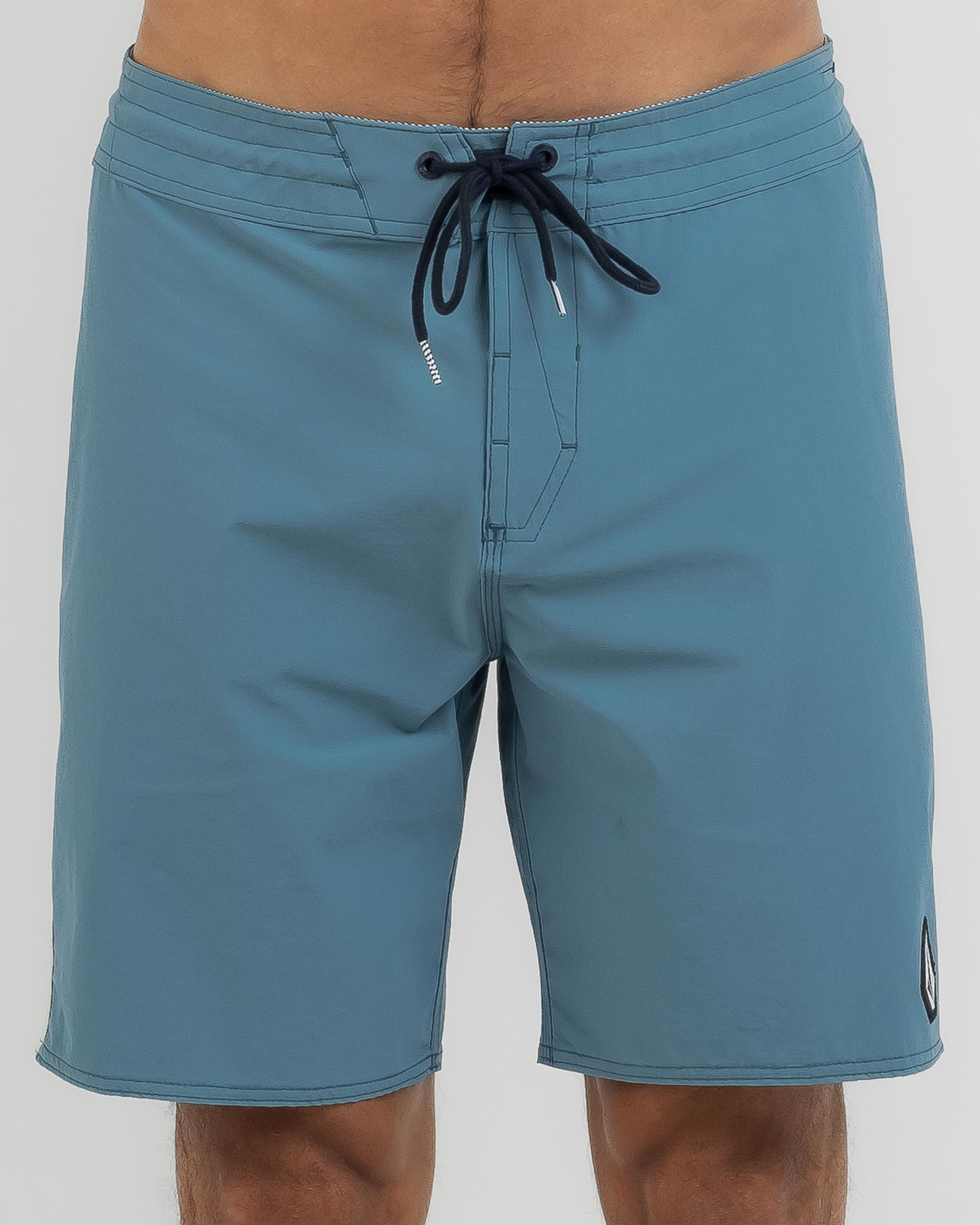 Shop Volcom Scallooped Liberator Board Shorts In Storm Blue - Fast ...