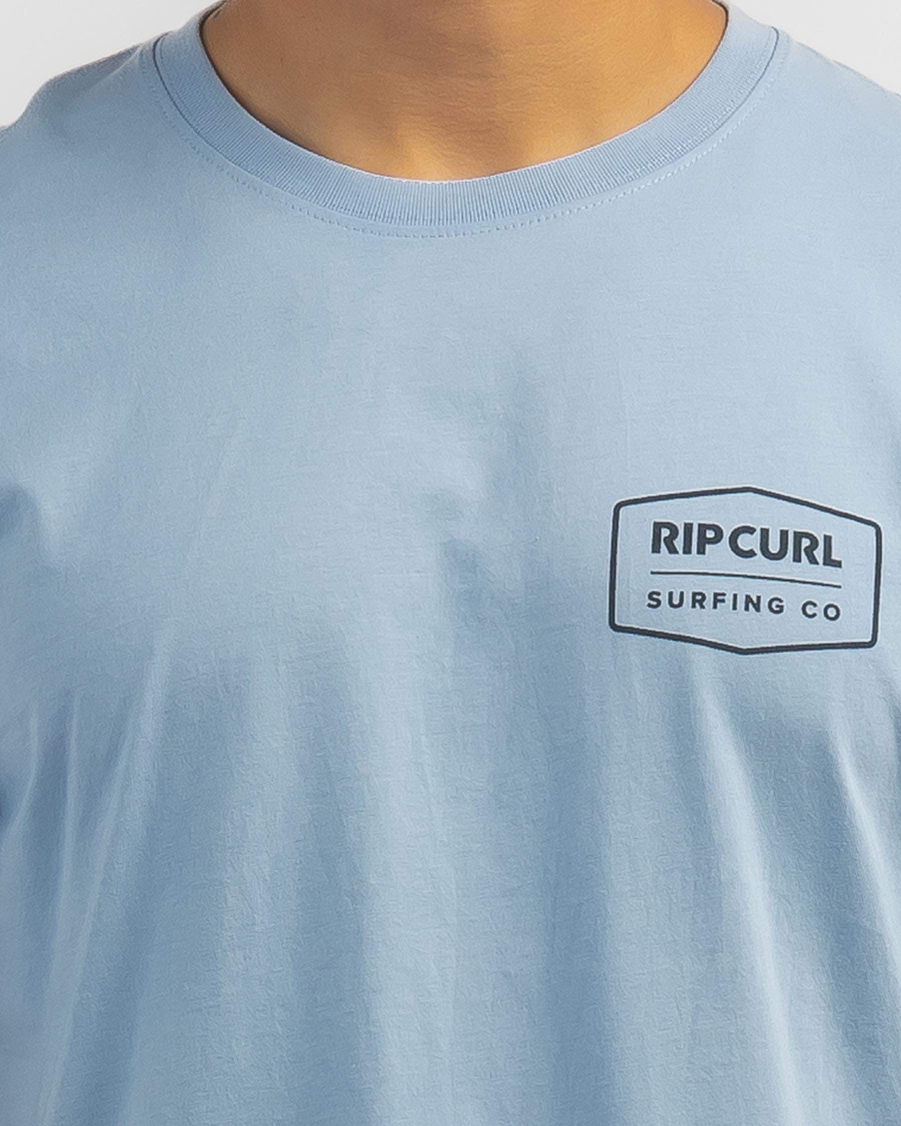 Shop Rip Curl Marking T-Shirt In Bells Blue - Fast Shipping & Easy ...