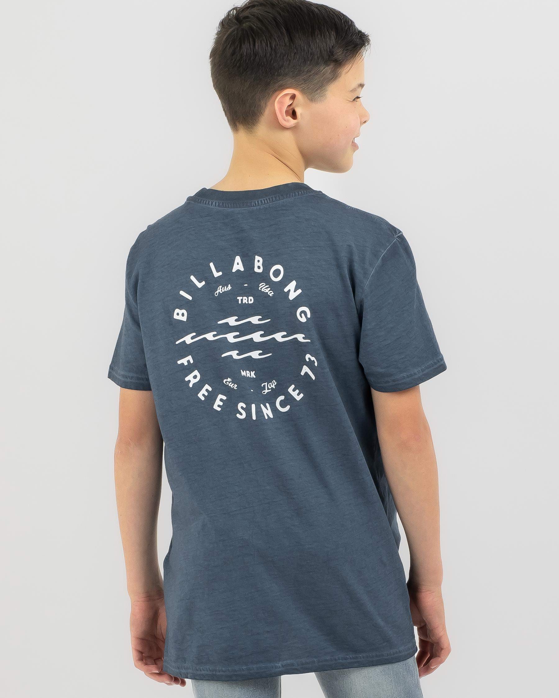 Shop Billabong Boys' Big Wave Daz T-Shirt In North Sea - Fast Shipping ...