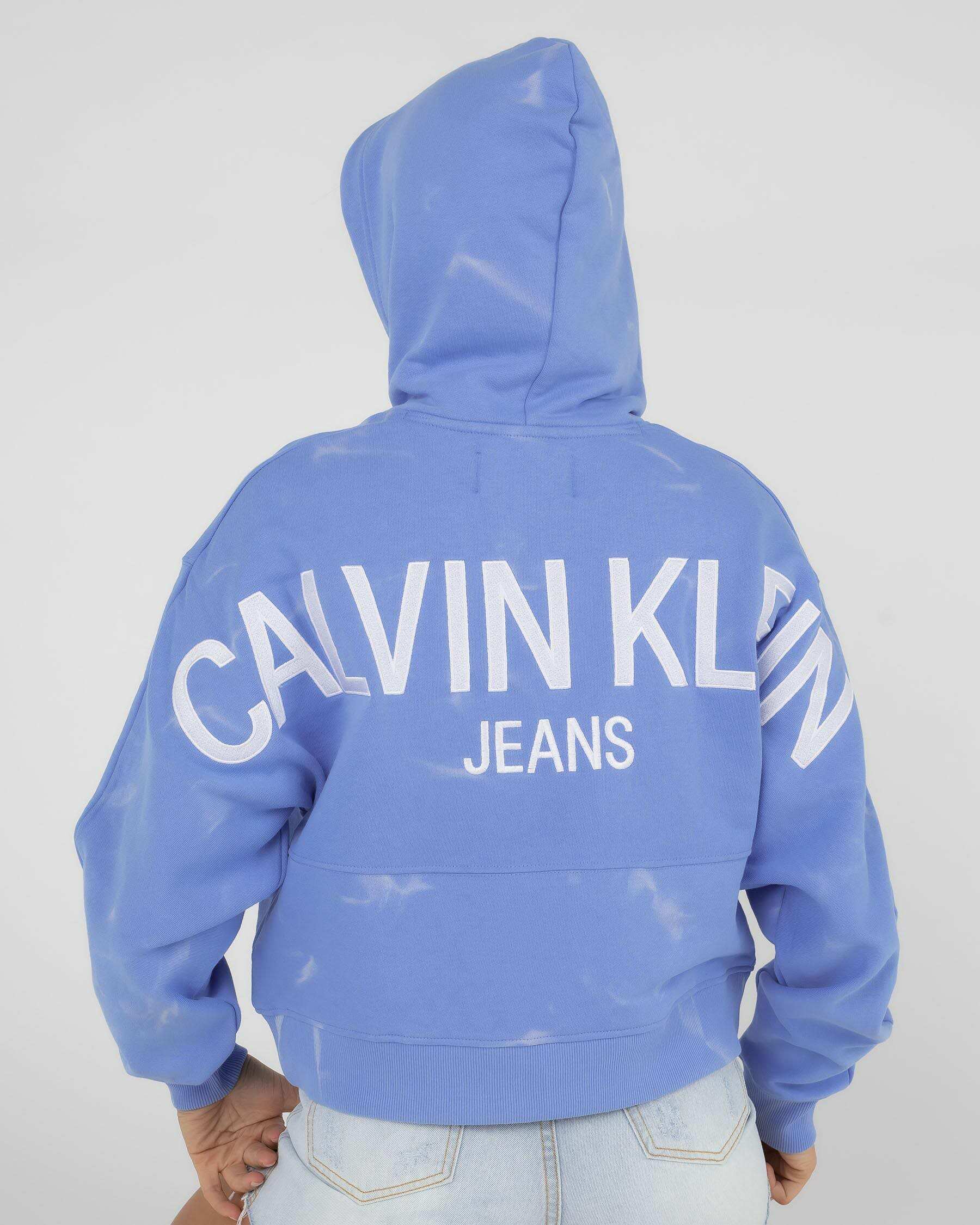 Calvin klein jeans discount lava dye cropped hoodie