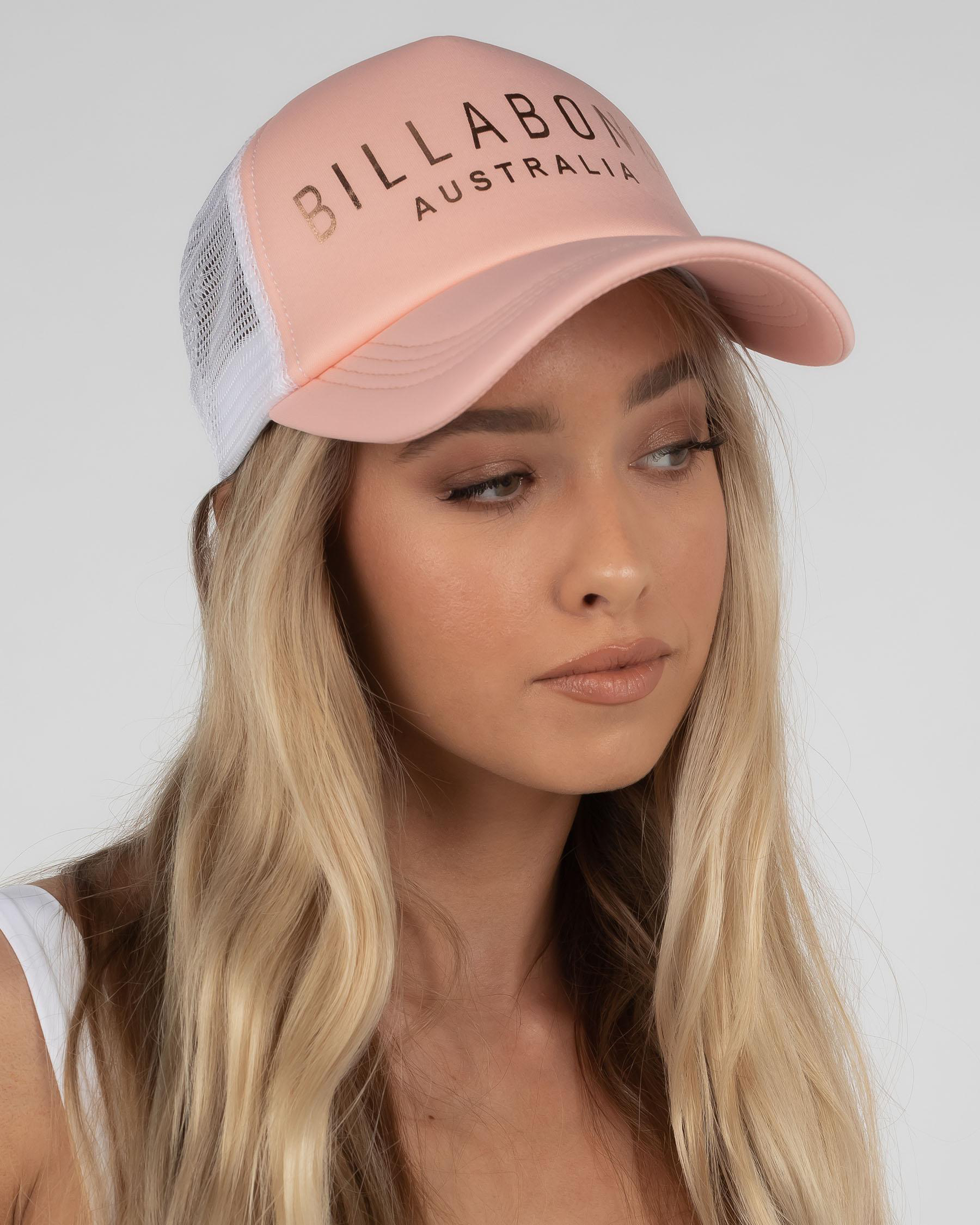 Billabong All Time Trucker Cap In Peach - Fast Shipping & Easy Returns ...