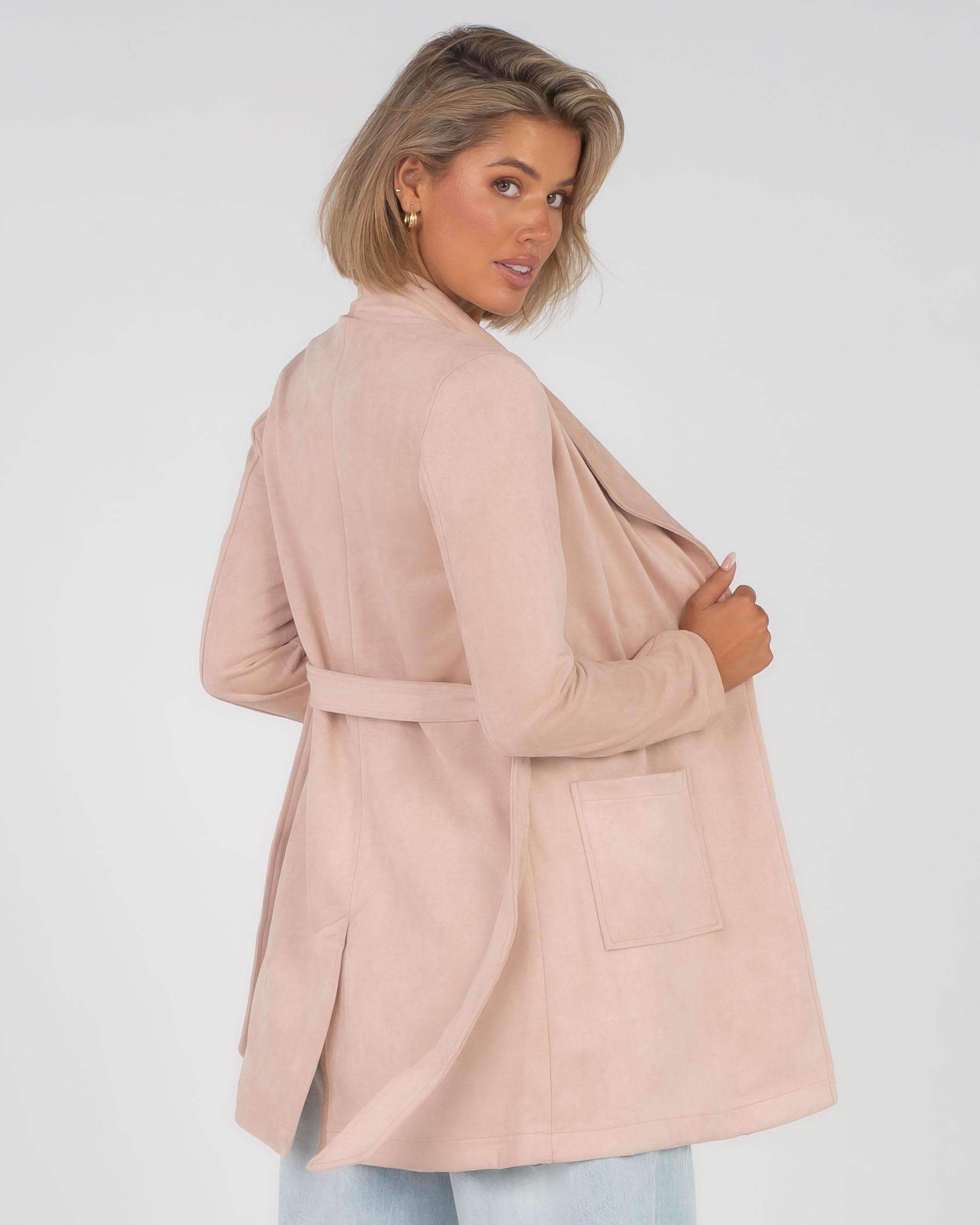 Shop Ava And Ever Watson Coat In Blush - Fast Shipping & Easy Returns ...