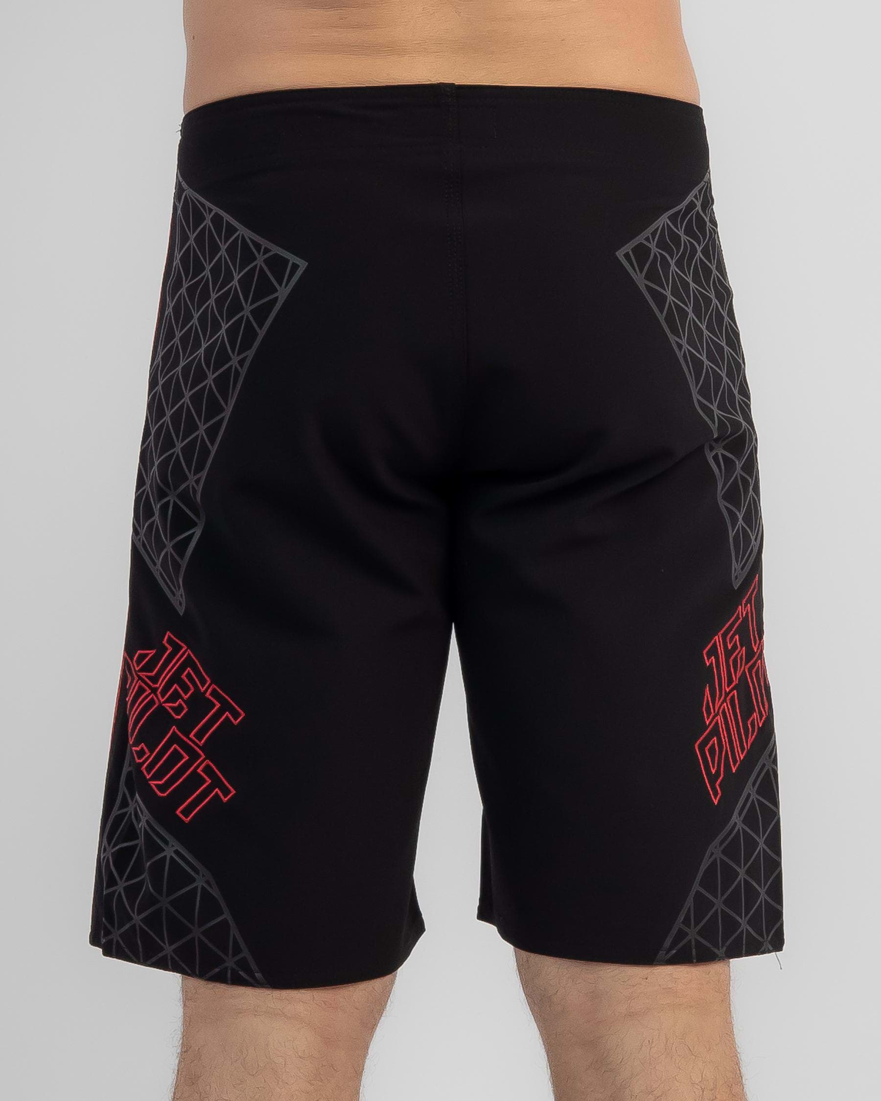 Jetpilot Full Pro Board Shorts In Blk/red - Fast Shipping & Easy ...