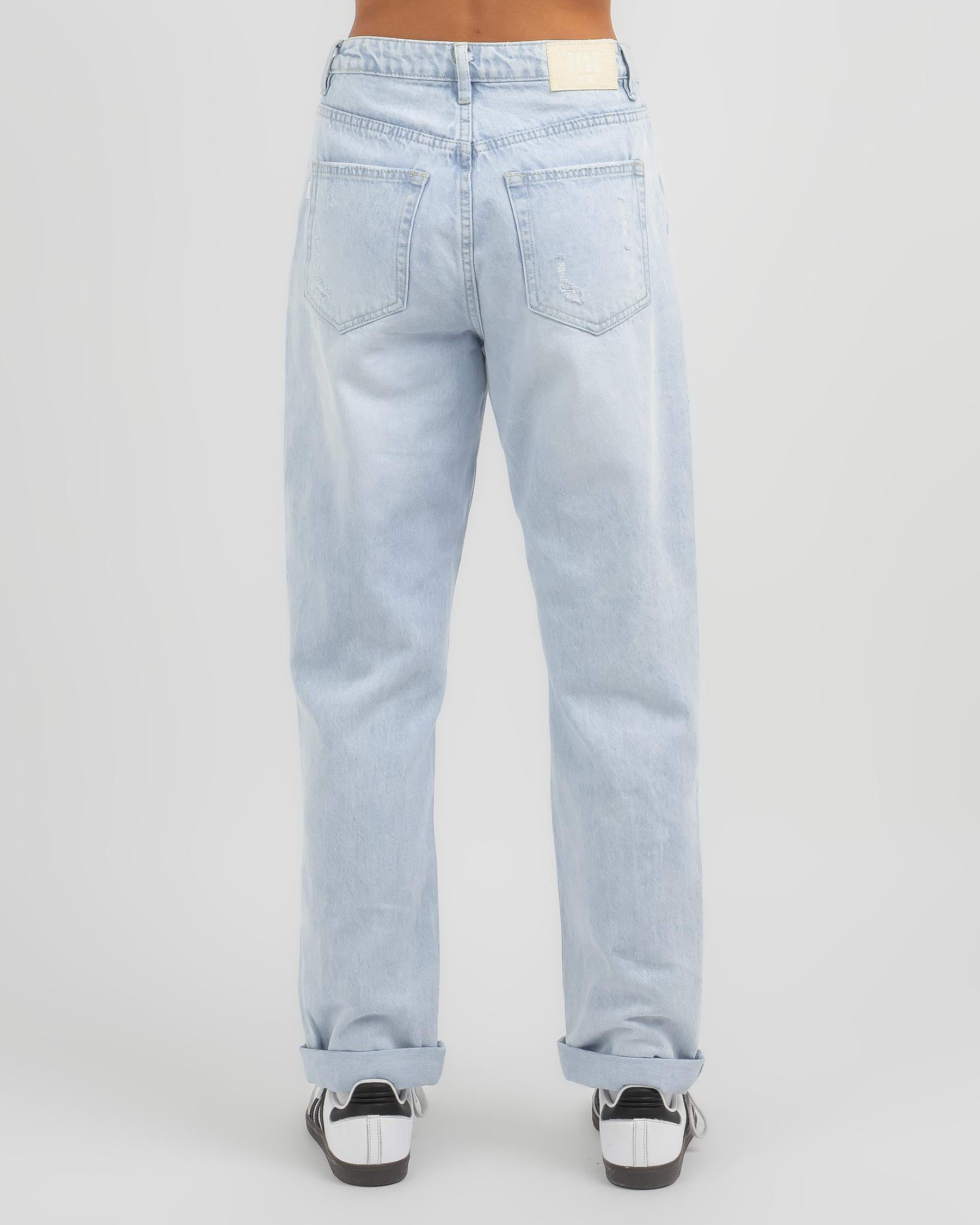 Shop DESU Dixie Mom Jeans In Light Blue - Fast Shipping & Easy Returns ...
