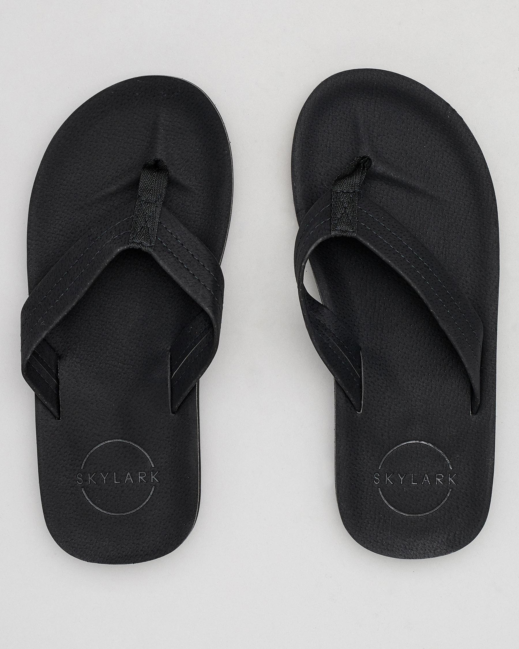 Shop Skylark Branded Thongs In Black - Fast Shipping & Easy Returns ...