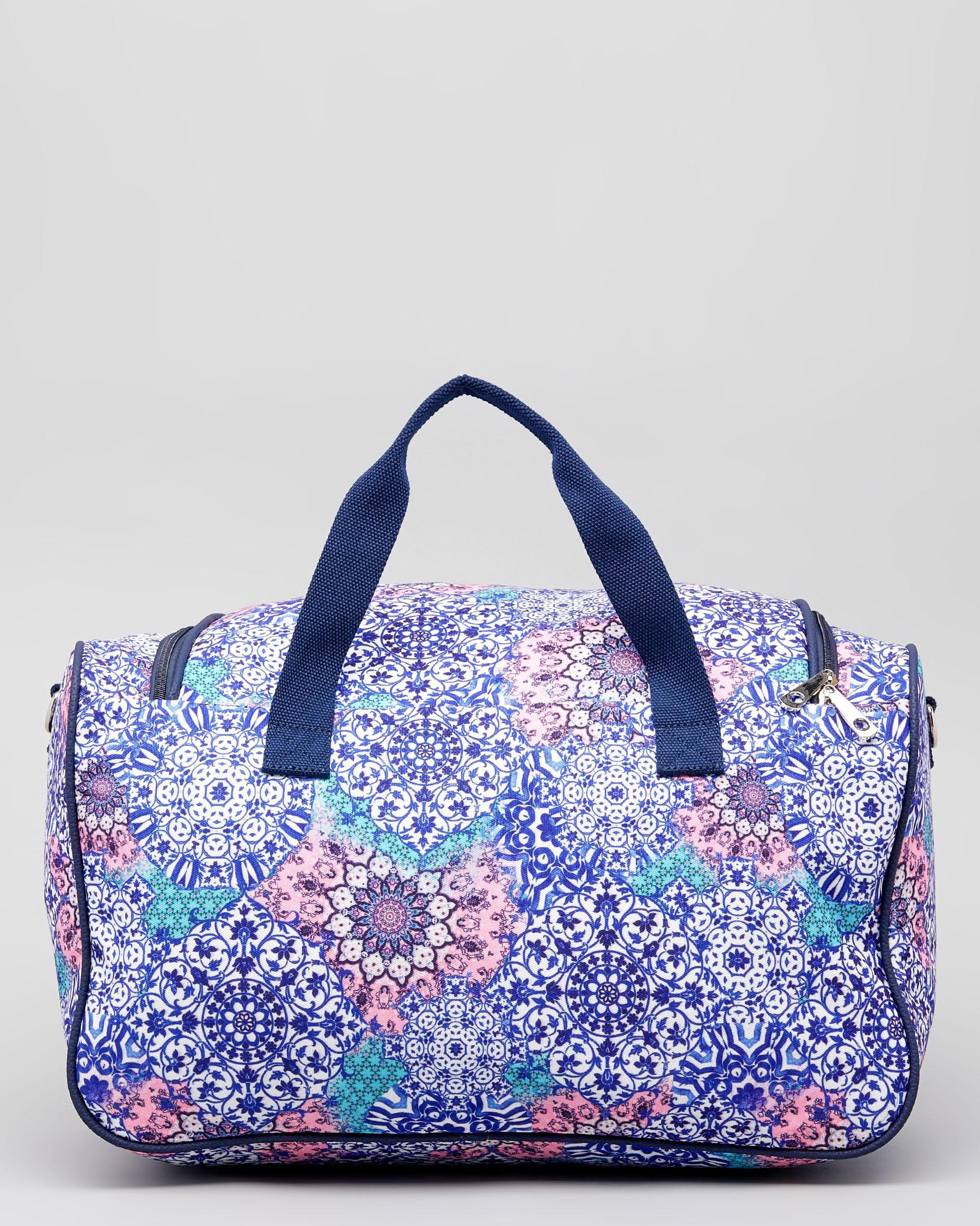 Mooloola Cosmo Overnight Bag In Blue/pink - FREE* Shipping & Easy ...