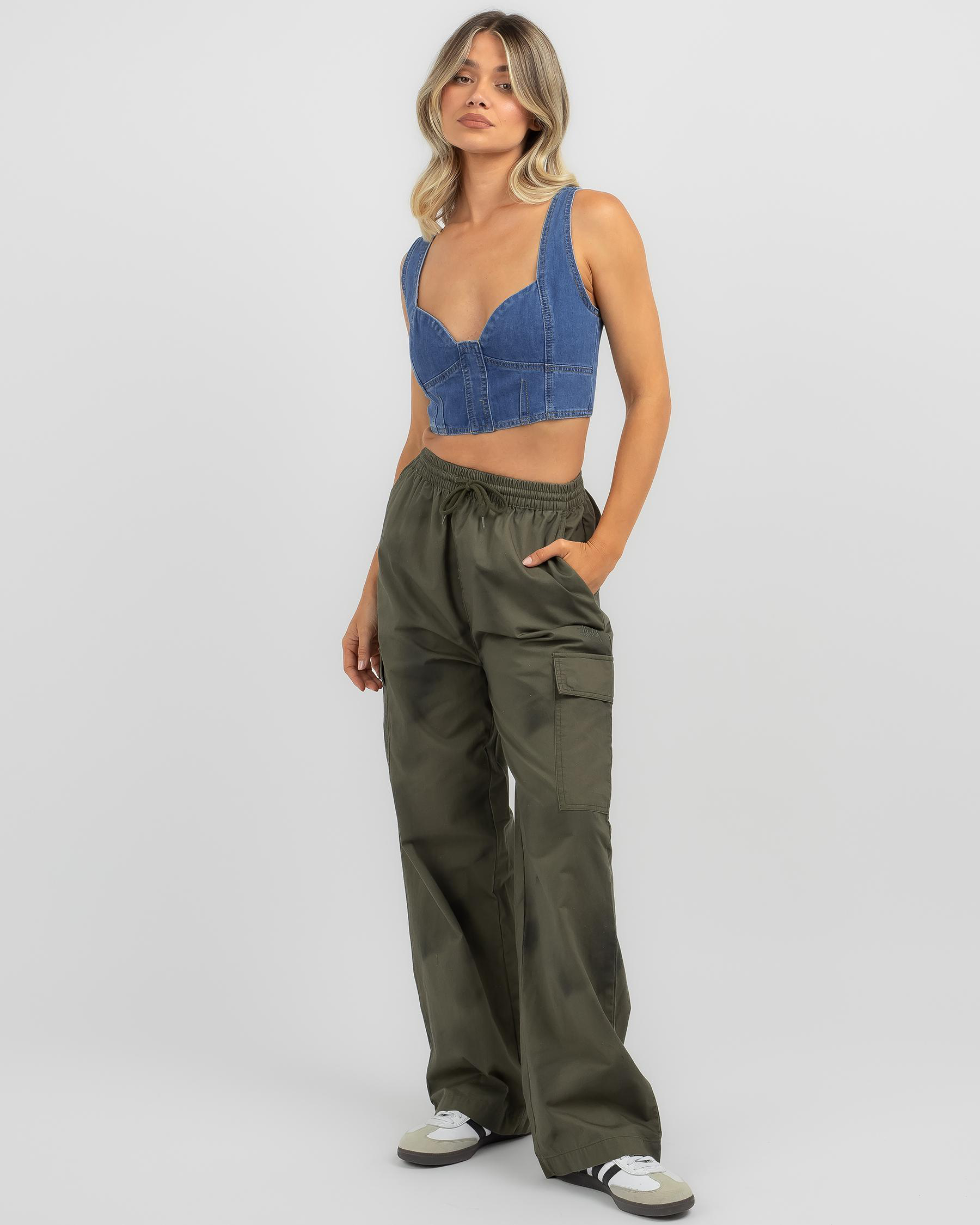 Stussy Drew Cargo Beach Pant In Military - Fast Shipping & Easy Returns ...