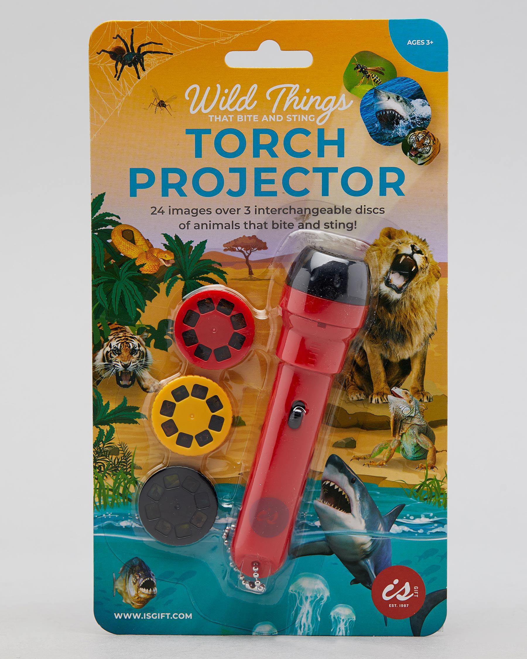 Mooloola Wild Things That Bite Torch Projector In Red - Fast Shipping ...