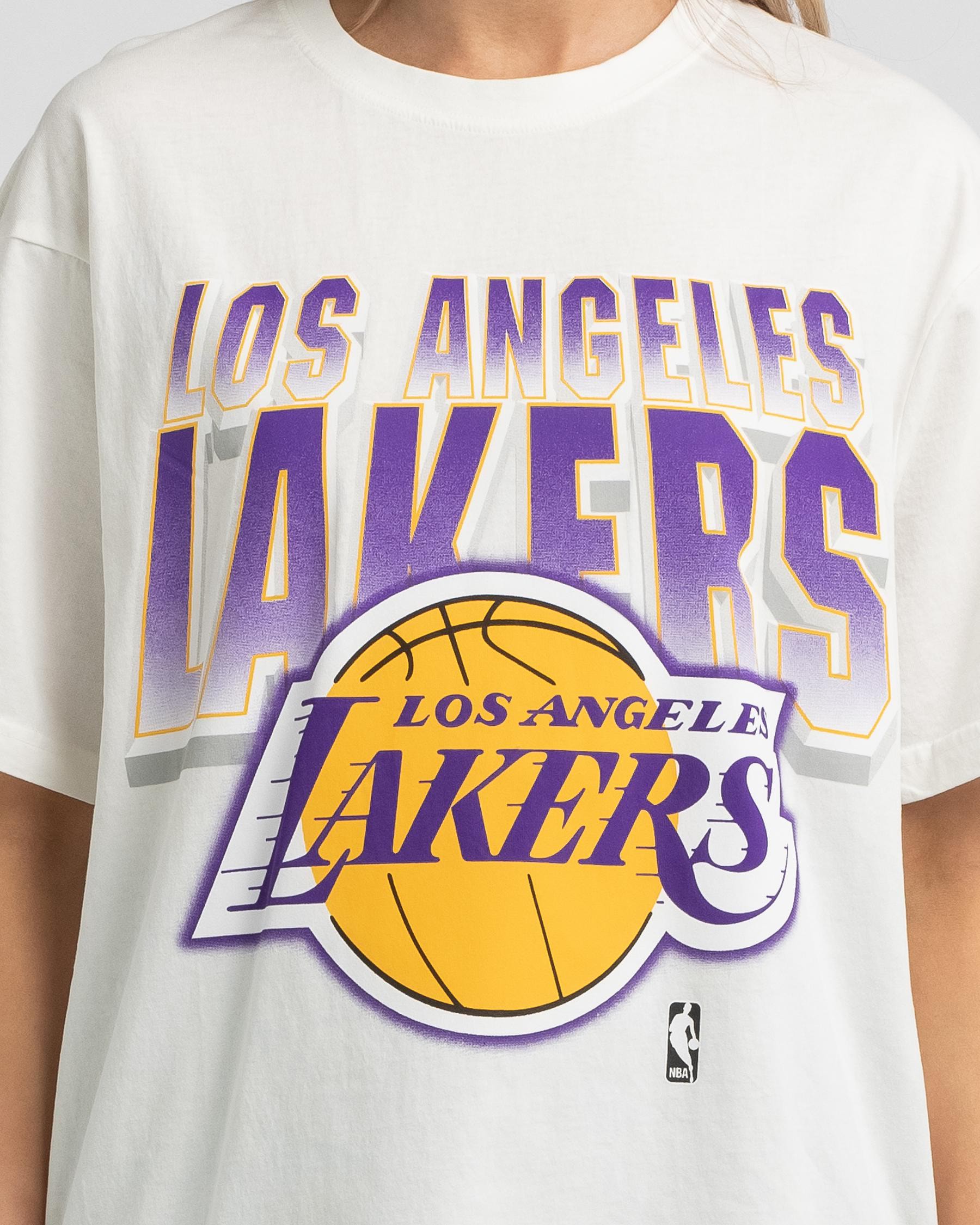Mitchell & Ness - LA Lakers Team History Tee in Faded Black