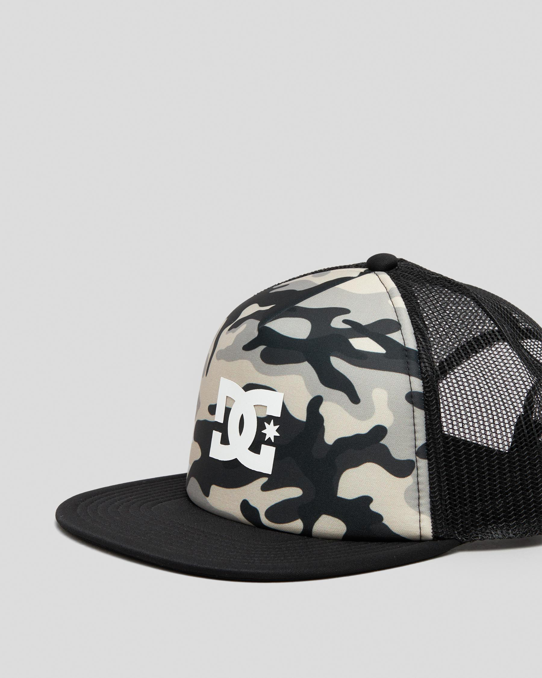 DC Shoes Boys\' Gas United Beach City Camo - Shipping Cap Station FREE* Trucker & Easy - In Returns Stone States