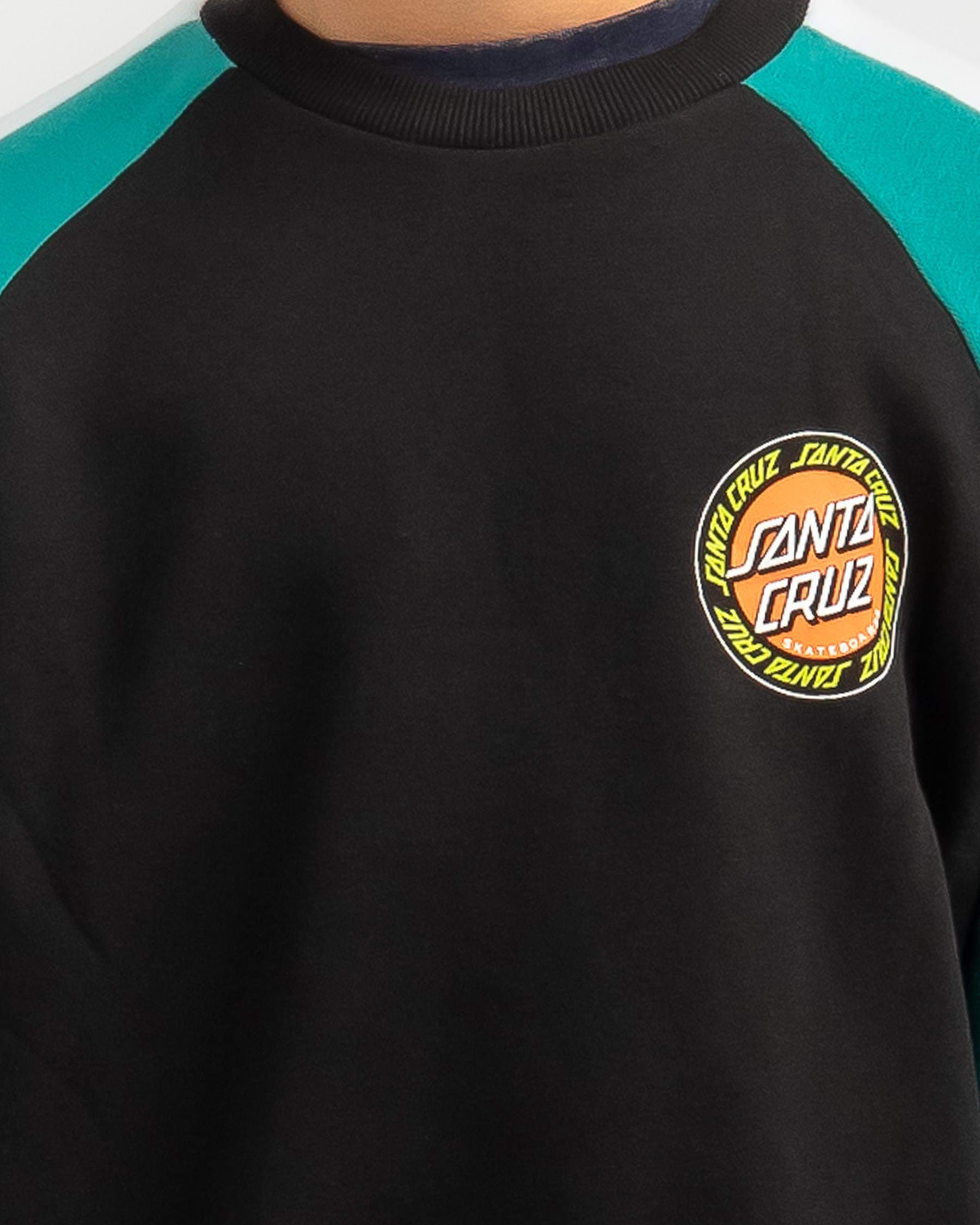Shop Santa Cruz Boys' Ringed Dot Sweatshirt In Black - Fast Shipping ...