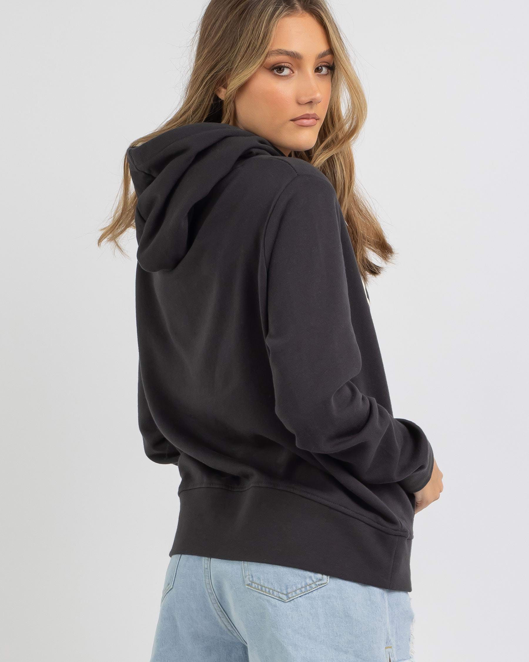 Shop Rip Curl Logo Hoodie In Washed Black - Fast Shipping & Easy ...