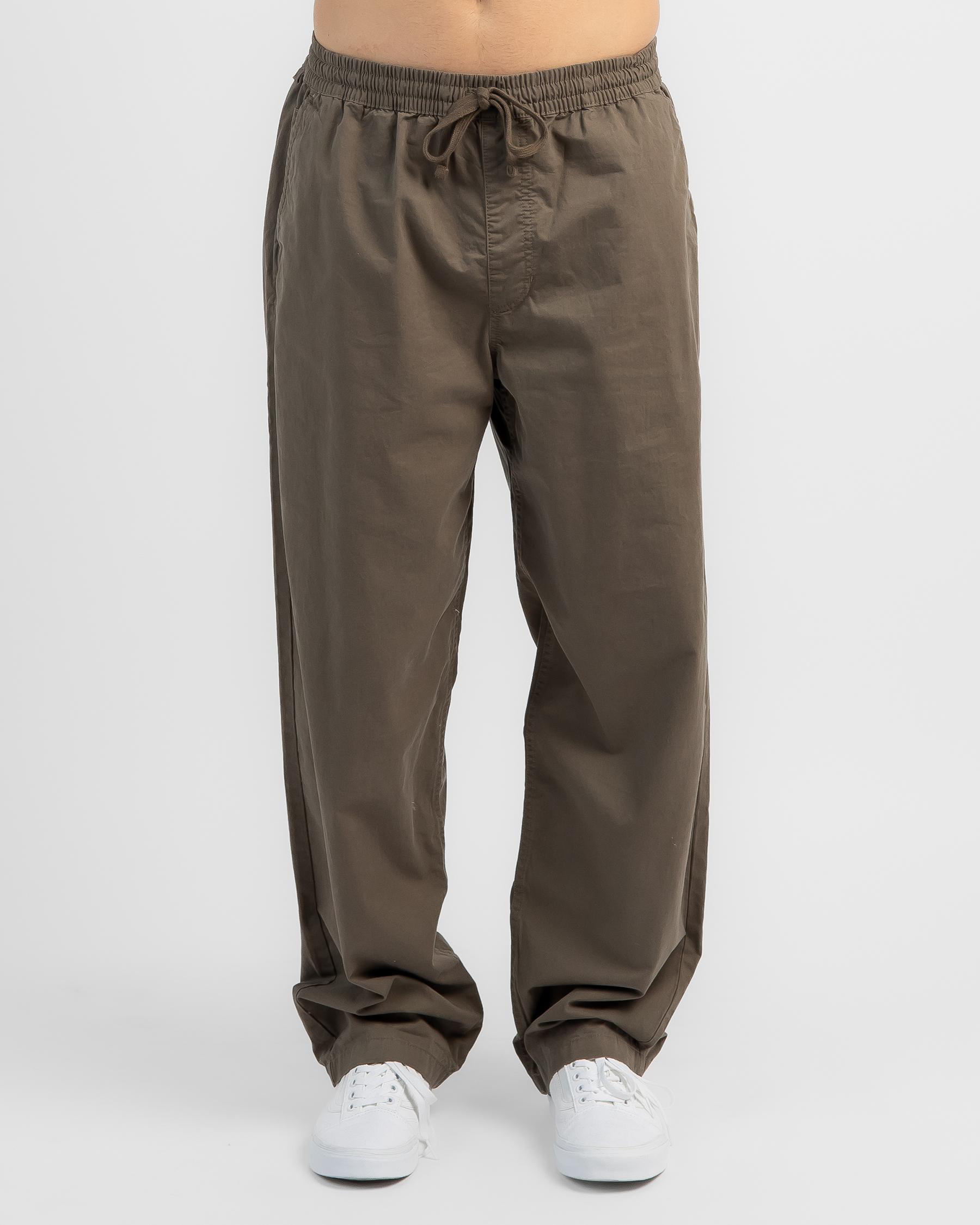 Vans Range Baggy Tapered Elastic Waist Pants In Canteen - Fast Shipping ...
