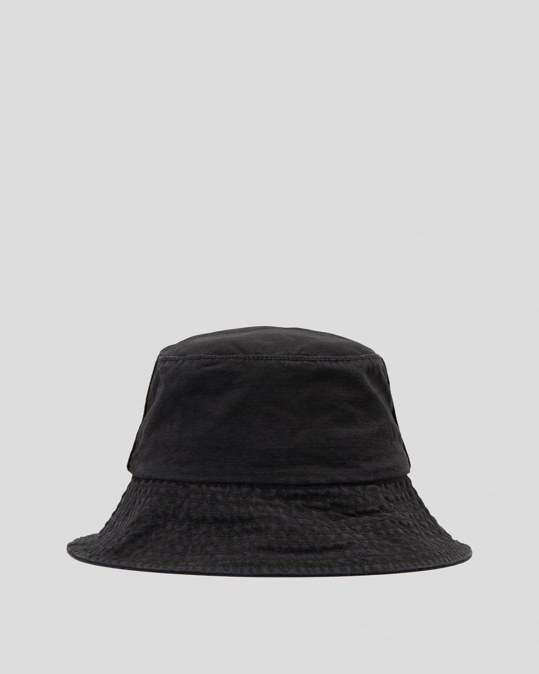 Shop Billabong Stacked Sun Faded Hat In Black Sands - Fast Shipping ...