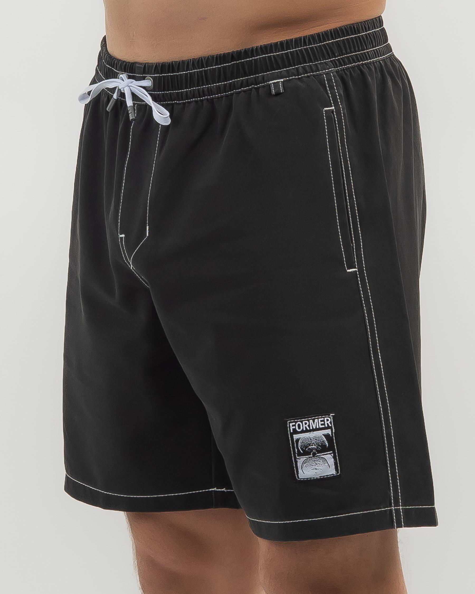 Shop Former Swans Baggy Board Shorts In Black - Fast Shipping & Easy ...