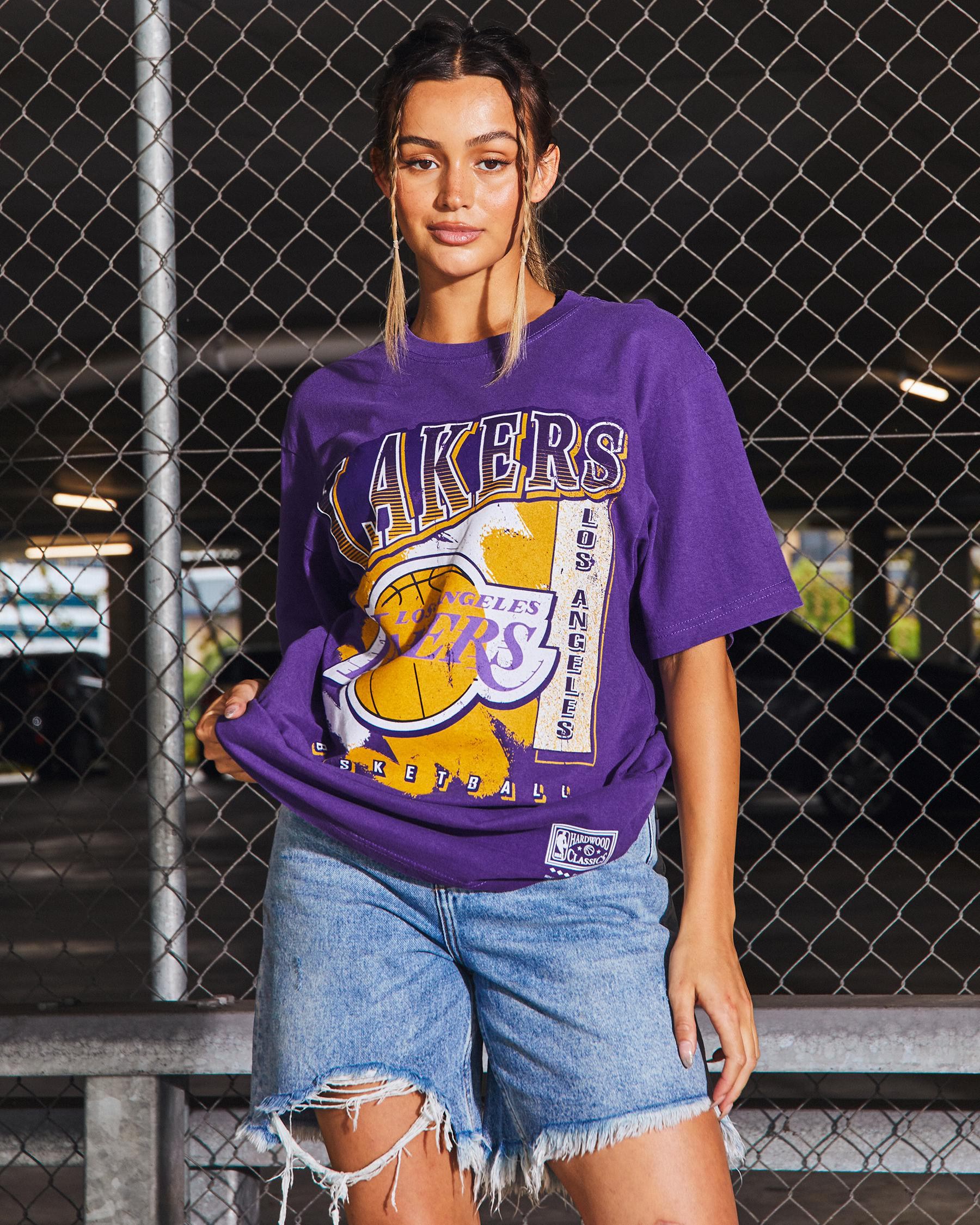 Shop Mitchell & Ness Brush Off T-Shirt In Faded Purple - Fast Shipping ...