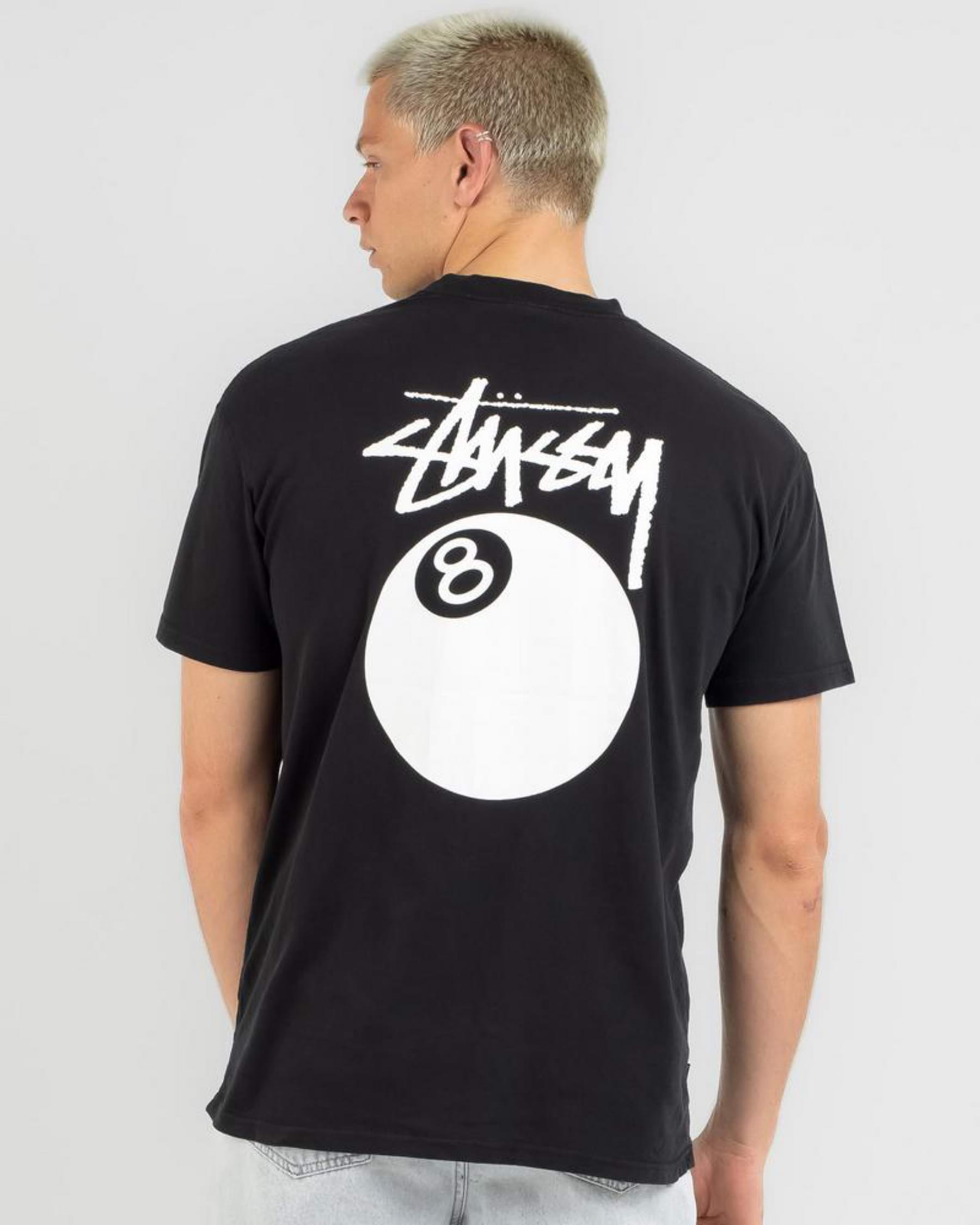 Stussy Pigment 8 Ball T-Shirt In Pigment Black - Fast Shipping & Easy ...