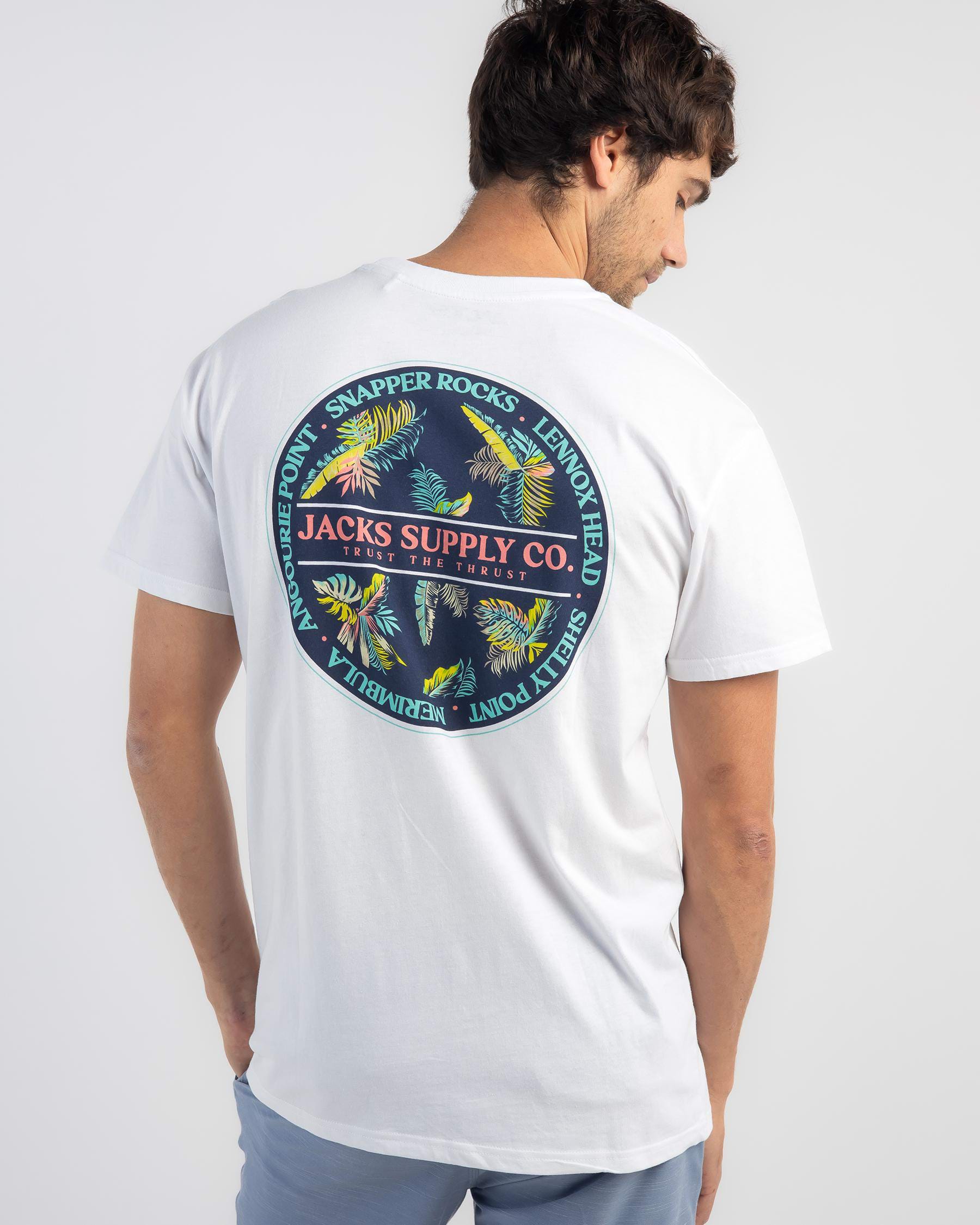 Shop Jacks Tropic T-Shirt In White - Fast Shipping & Easy Returns ...