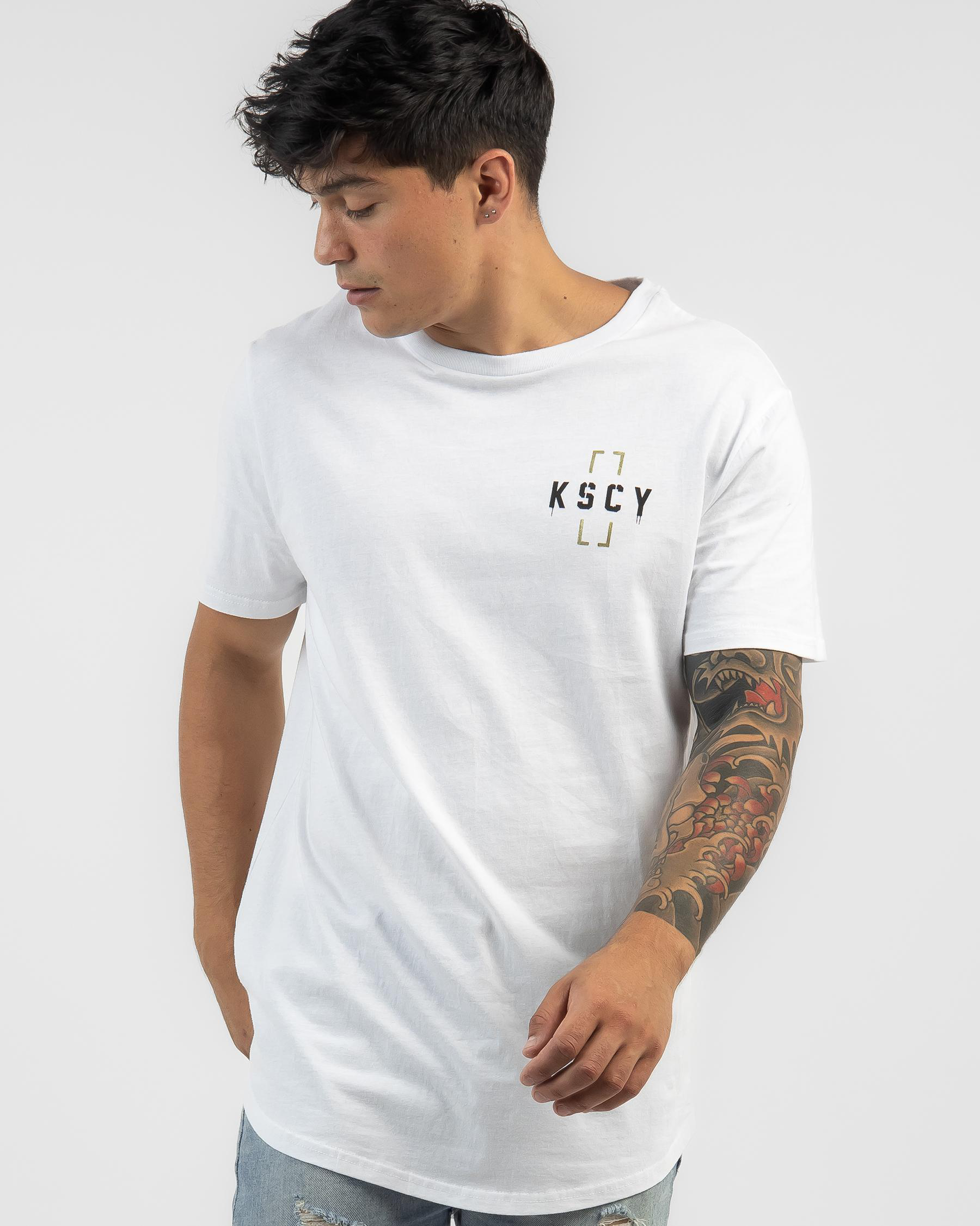 Shop Kiss Chacey Bayshore Dual Curved T-Shirt In White - Fast Shipping ...