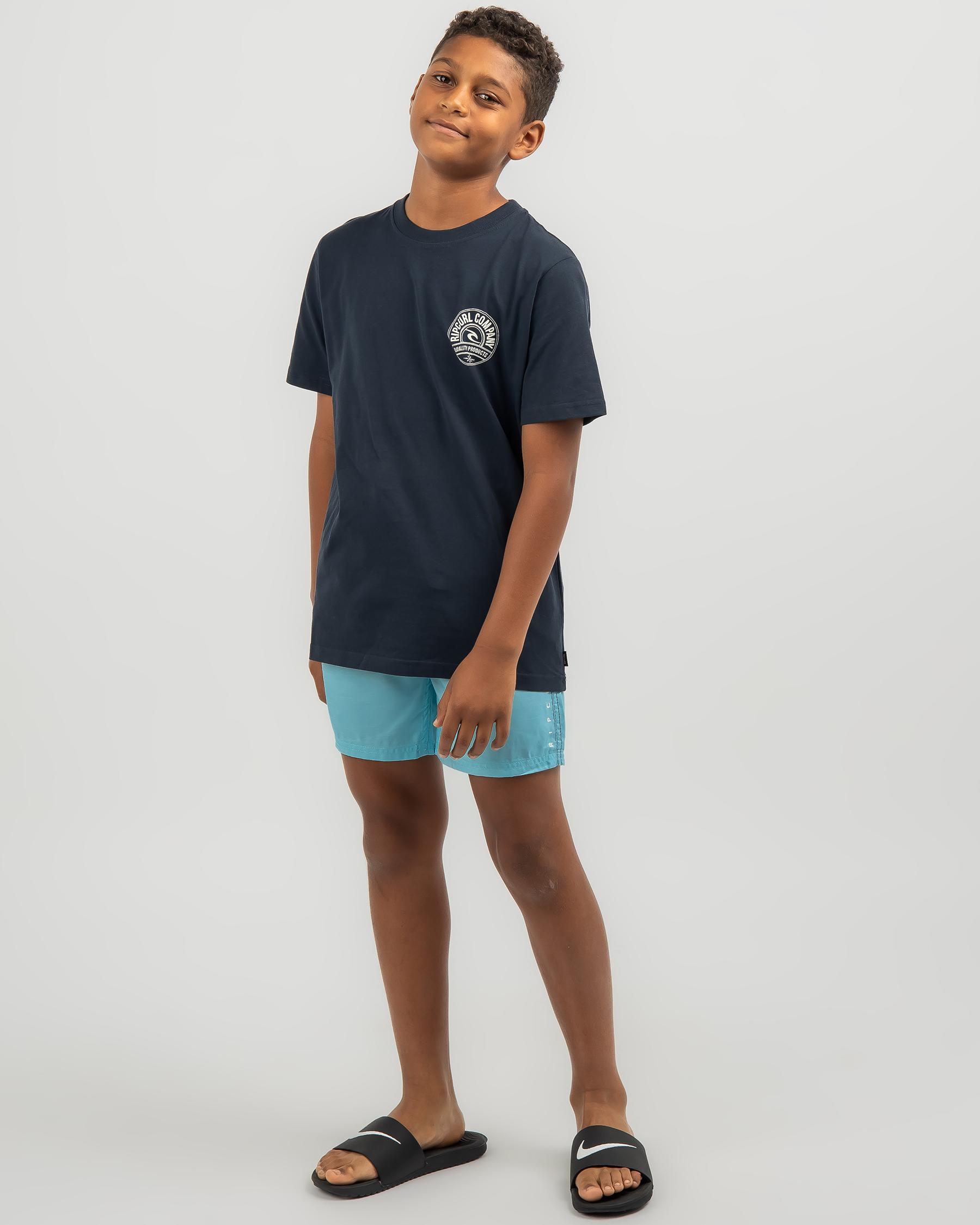 Shop Rip Curl Boys' Stapler T-Shirt In Dark Navy - Fast Shipping & Easy ...