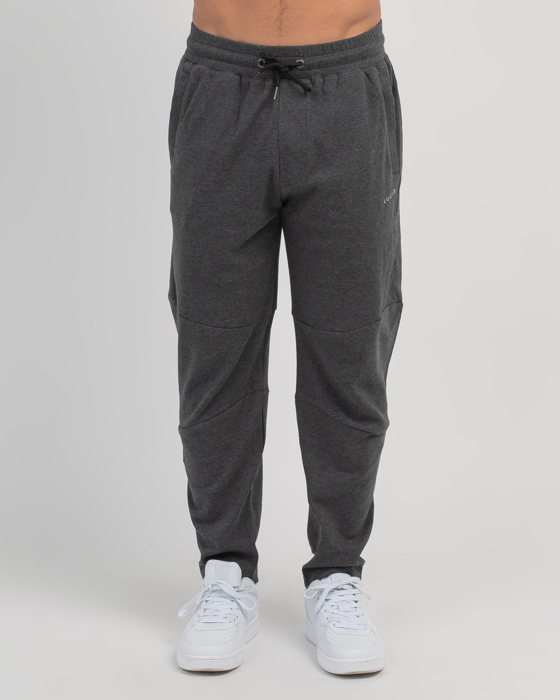 Shop Lucid Bolt Track Pants In Char Marle - Fast Shipping & Easy ...