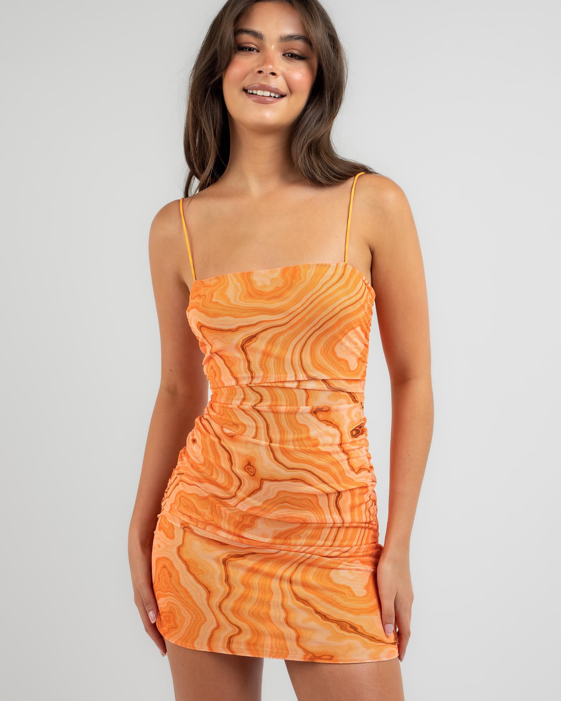 Shop Ava And Ever Eliana Dress In Orange Swirl - Fast Shipping & Easy ...