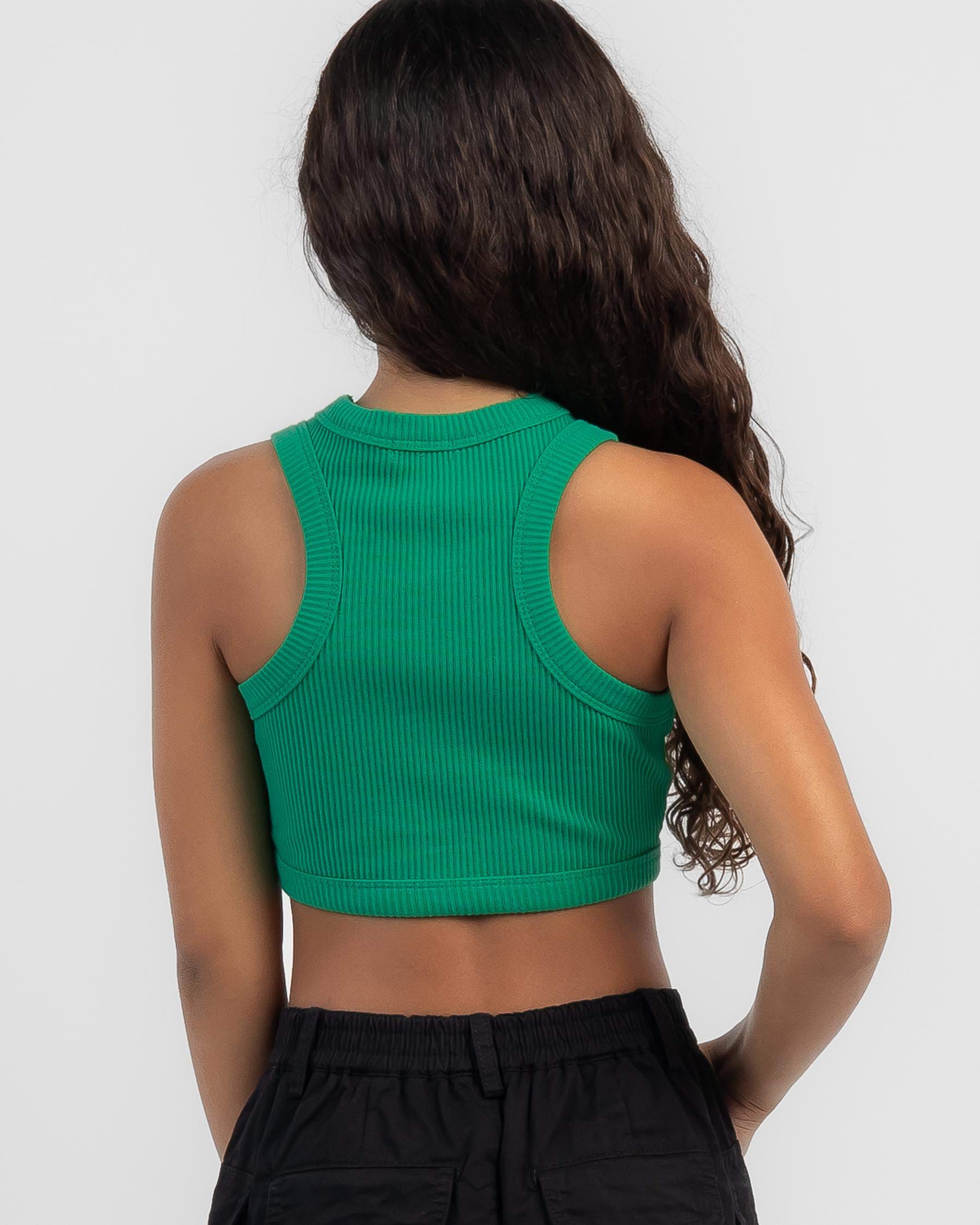 Shop Ava And Ever Girls' Kendra Ultra Crop Top In Green - Fast Shipping ...