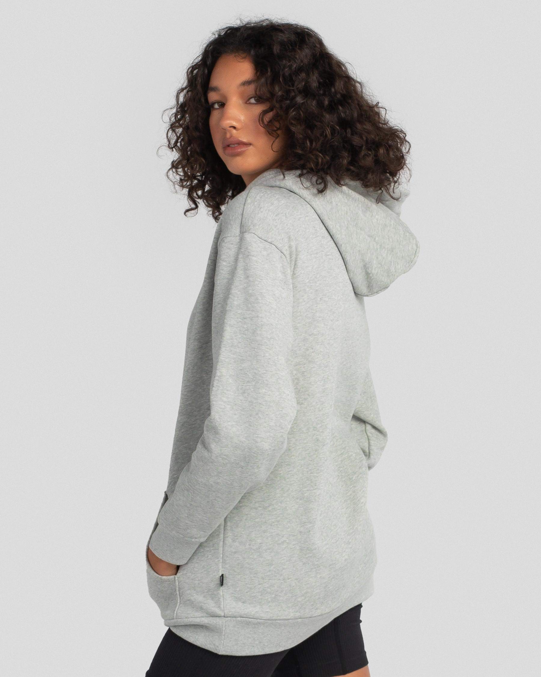 Shop Puma Essentials Elongated Logo Hoodie In Light Gray Heather - Fast ...