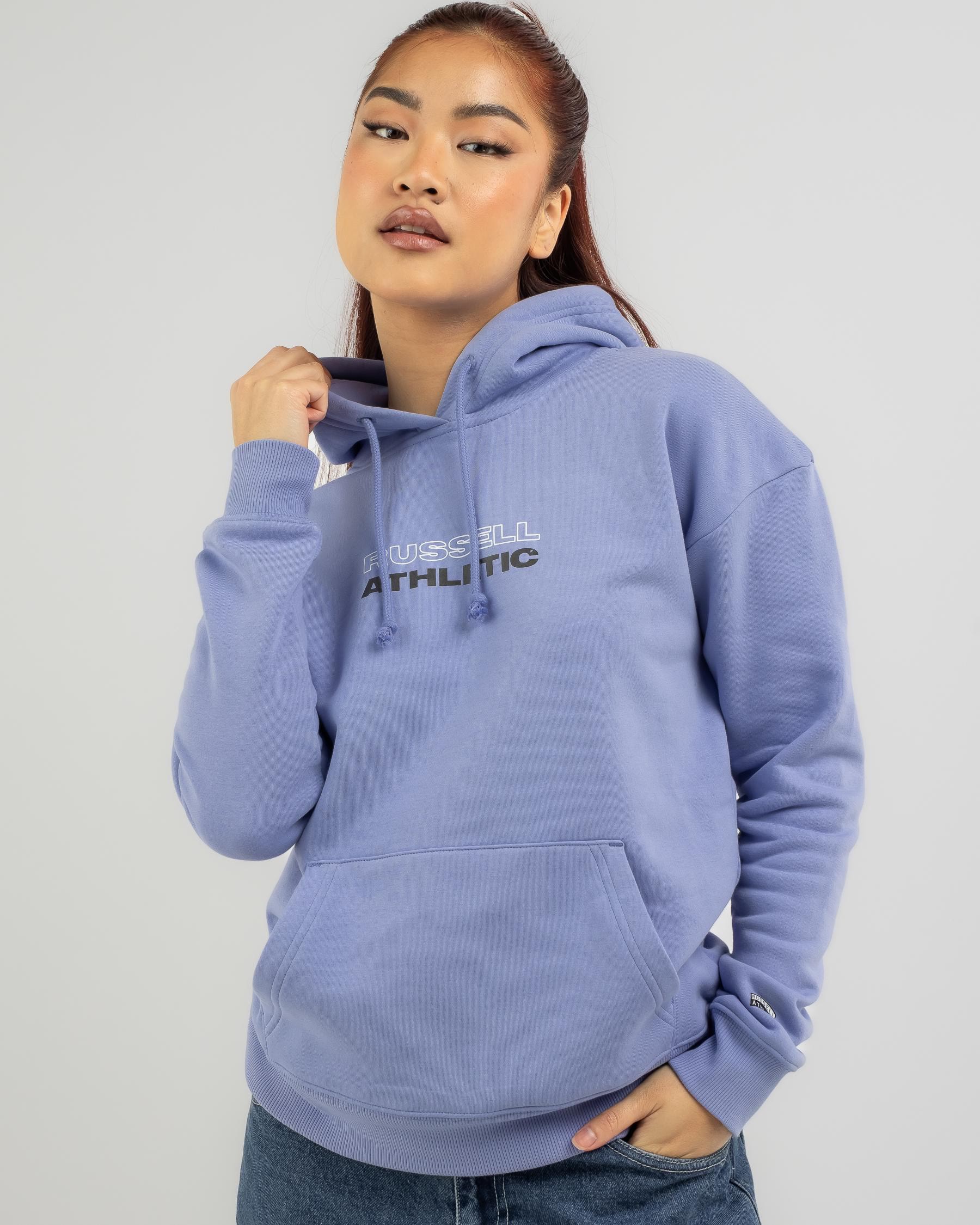 Shop Russell Athletic Originals Linear Hoodie In Pale Iris - Fast ...
