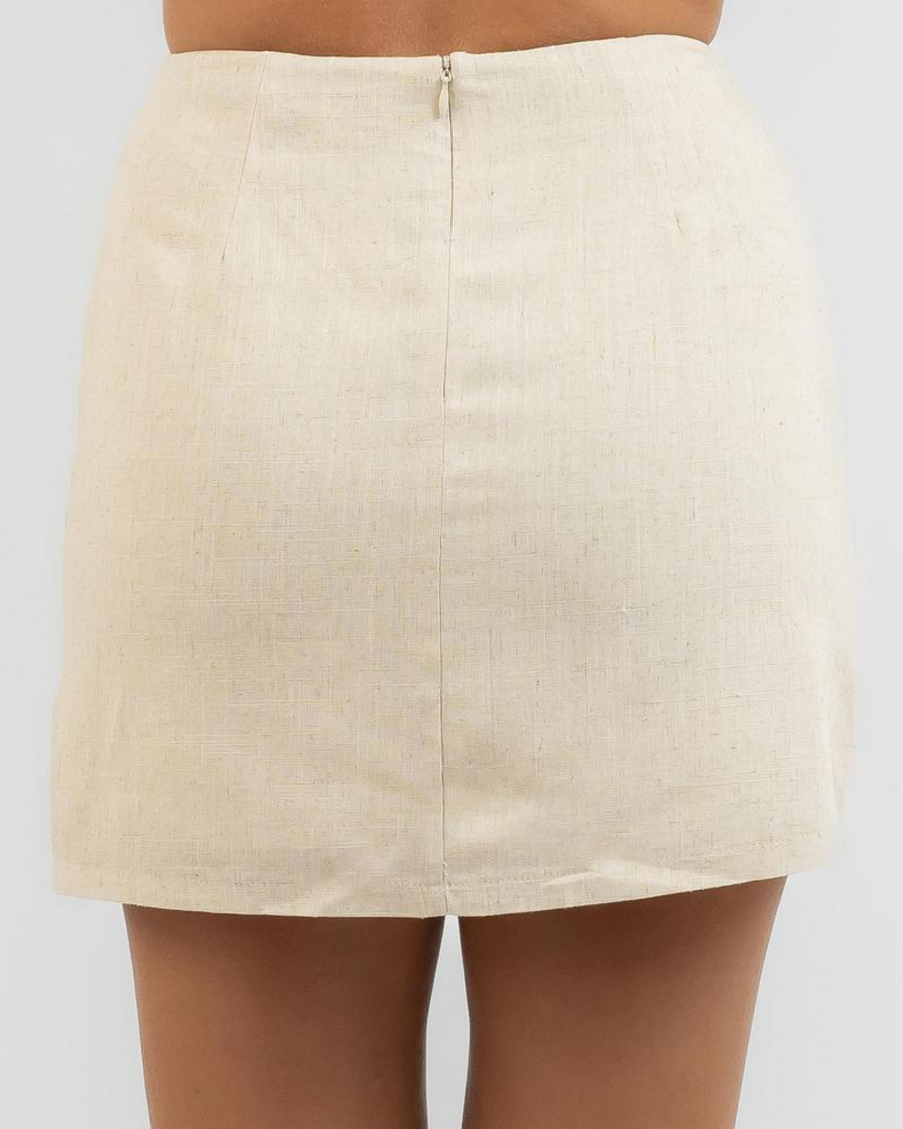 Shop Mooloola Myra Hawaii Skirt In Natural Salt & Pepper - Fast ...