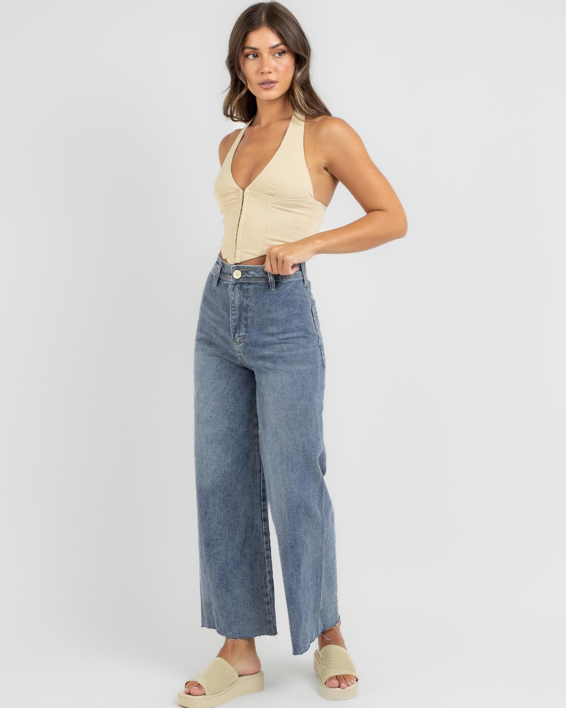 Shop Ava And Ever Eclipse Jeans In Mid Blue - Fast Shipping & Easy ...