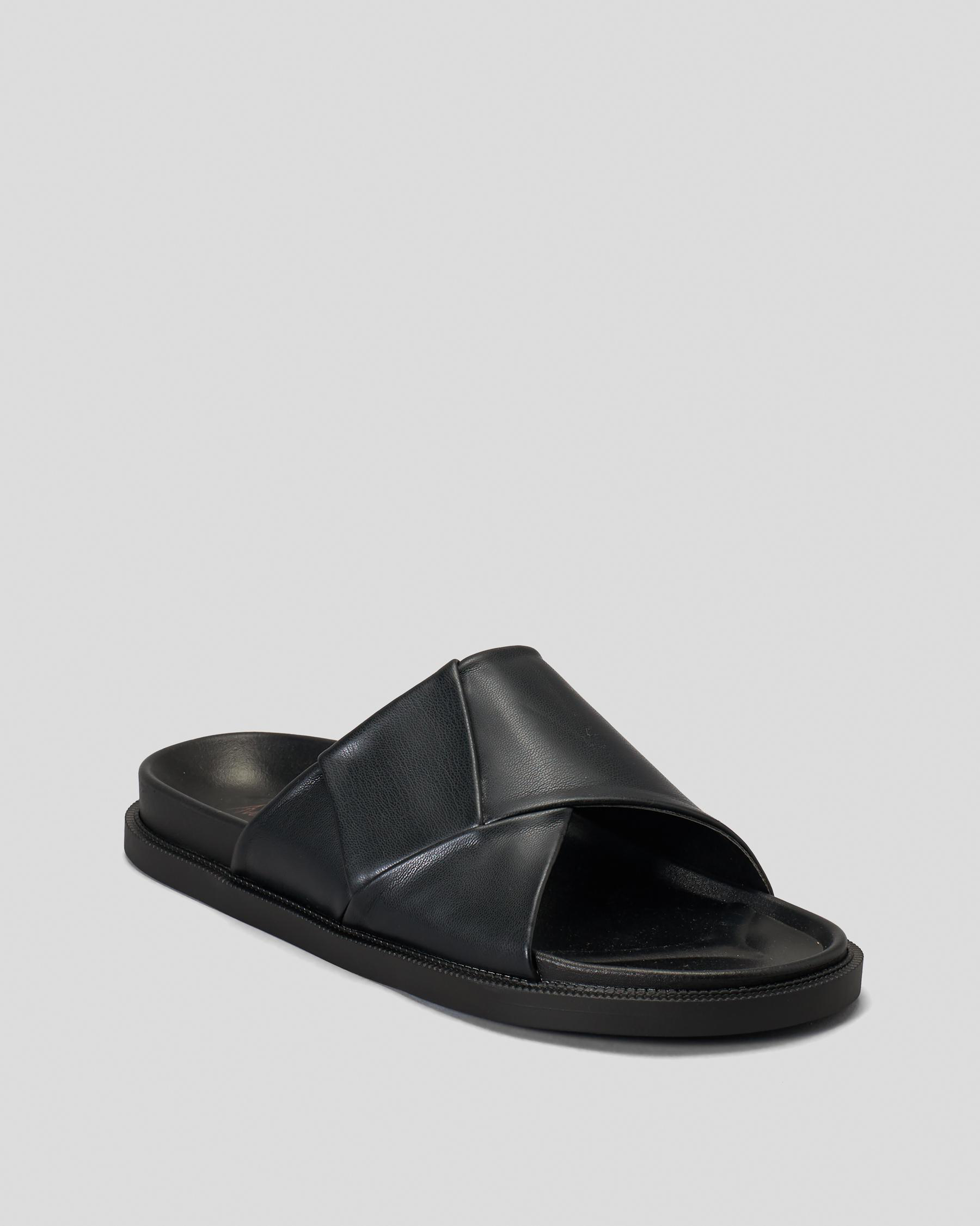 Shop Ava And Ever Chic Slide Sandals In Black - Fast Shipping & Easy ...