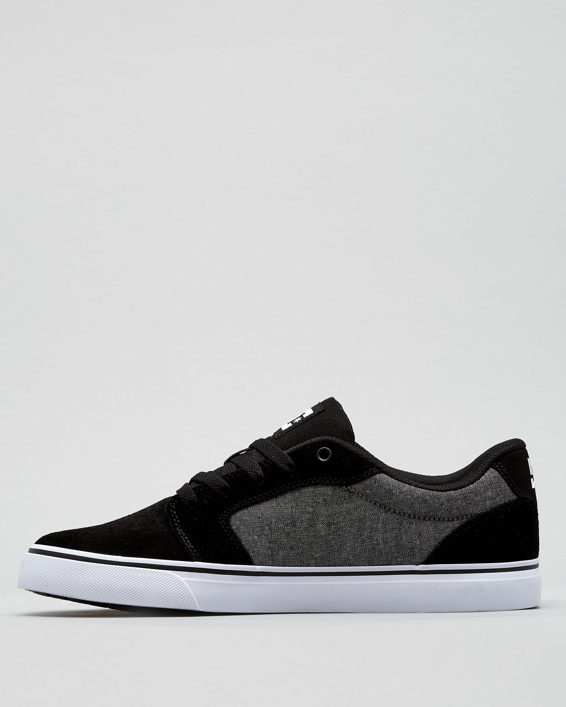 Shop DC Shoes Anvil Shoes In Black/black/dk Grey - Fast Shipping & Easy ...