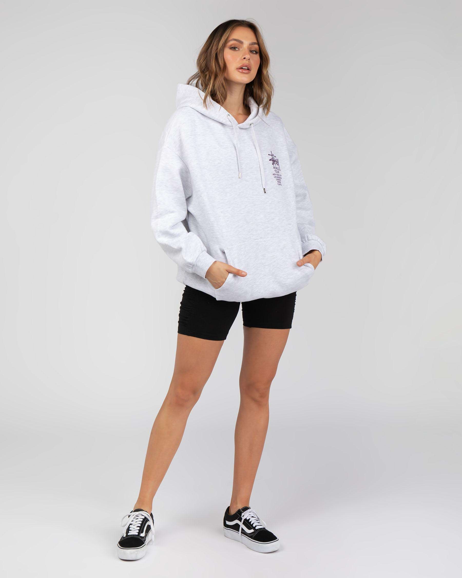 Stussy Cities Oversized Hoodie In Snow Marle - Fast Shipping & Easy ...