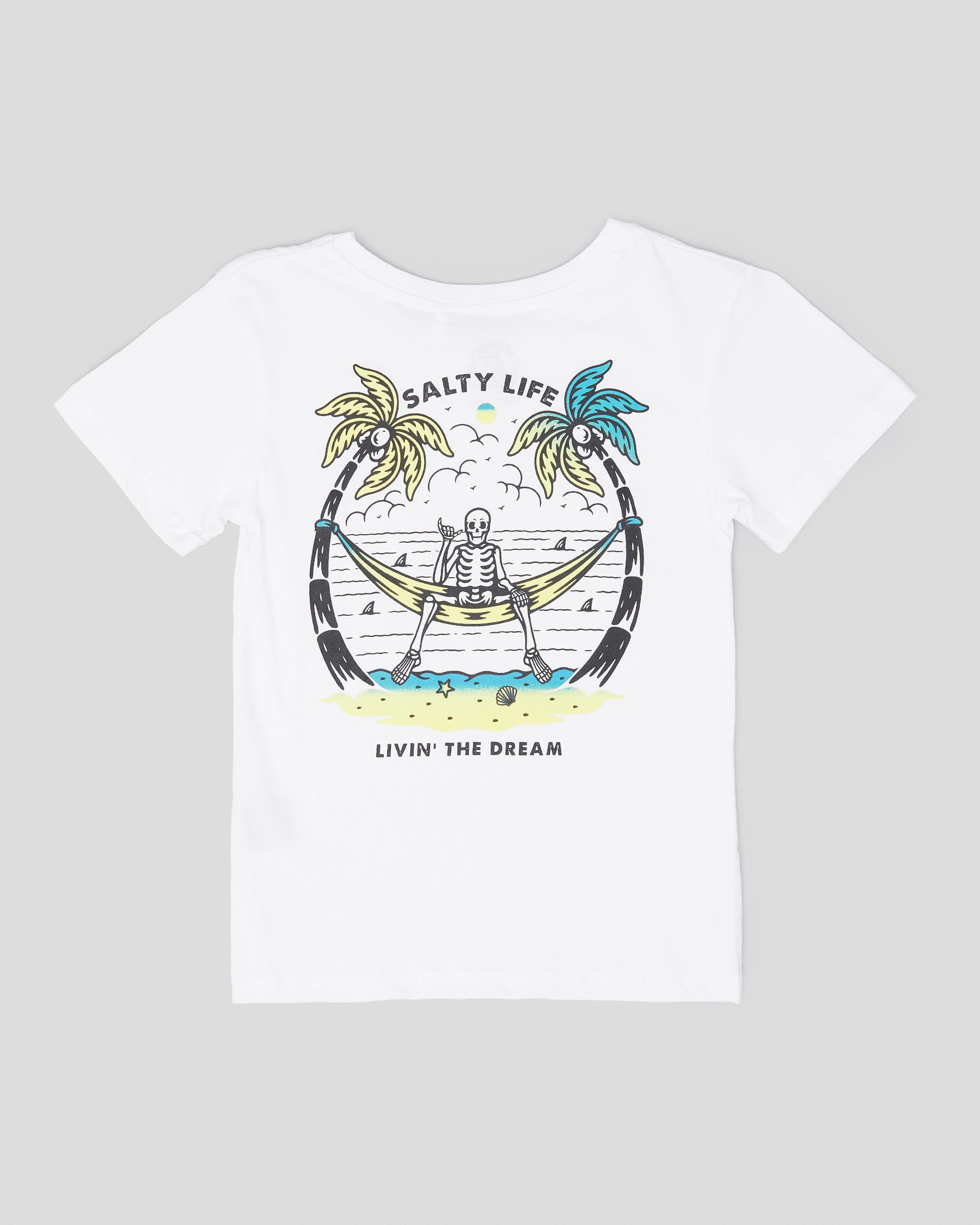 Shop Salty Life Toddlers' Livin The Dream T-Shirt In White - Fast ...