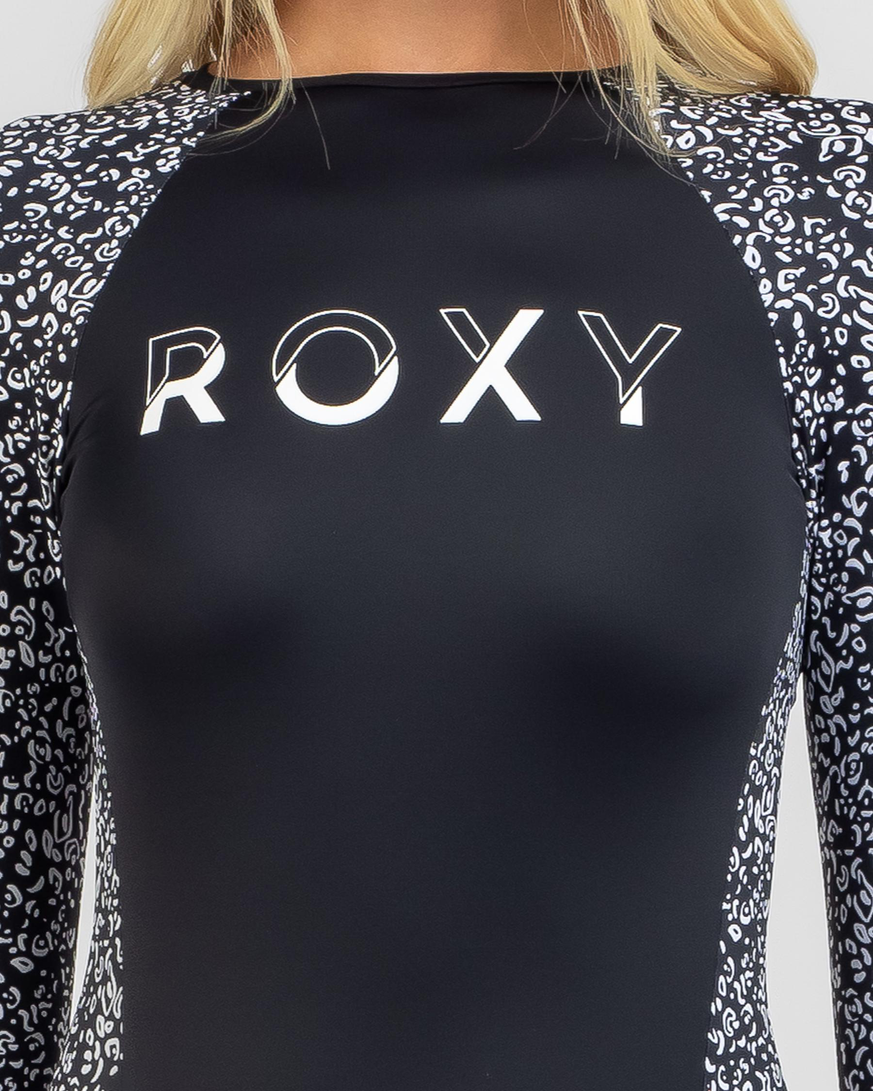 Shop Roxy Active Bico Long Sleeve Surfsuit In Anthracite Totally Wild ...