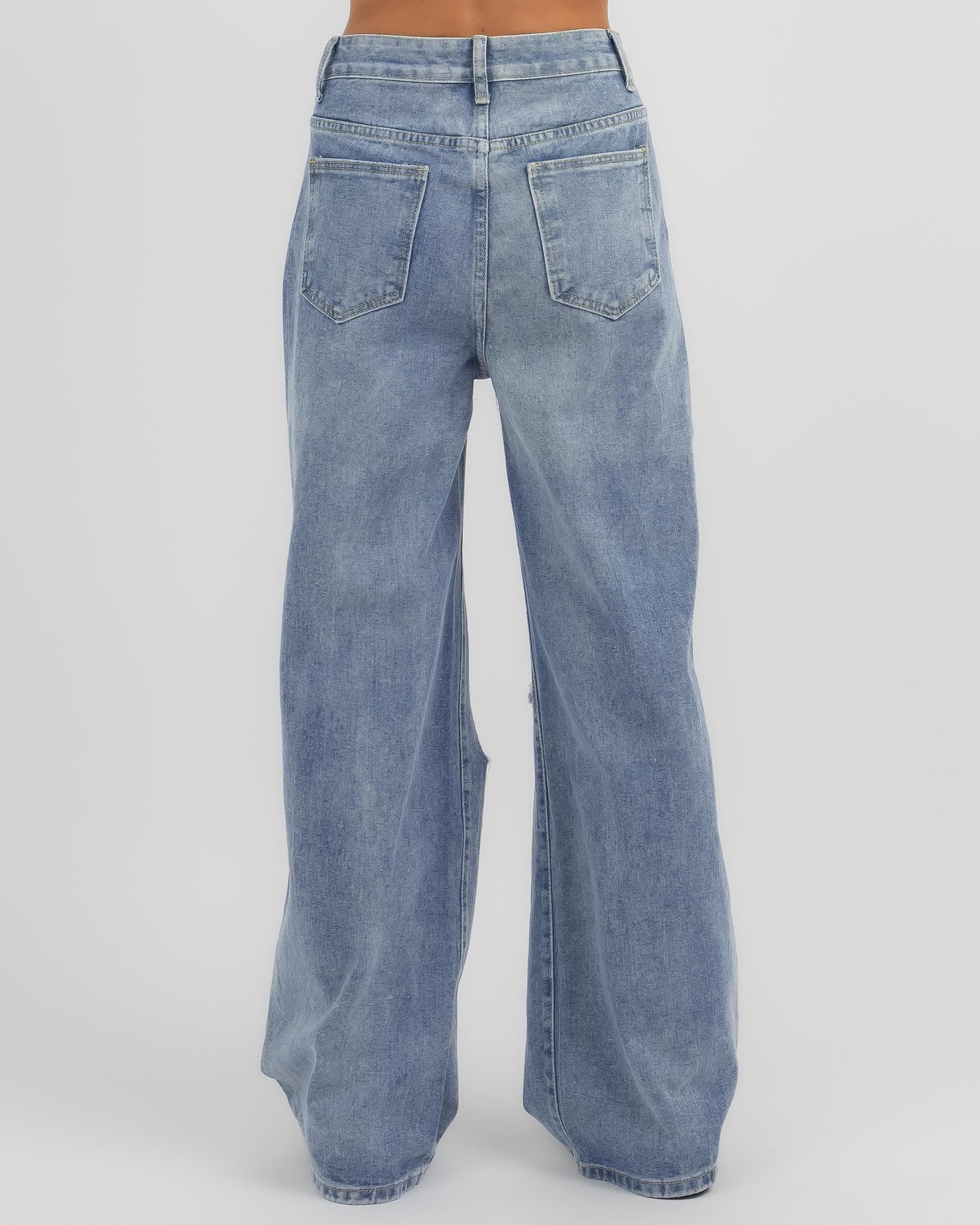 Shop DESU Brooklyn Jeans In Mid Blue - Fast Shipping & Easy Returns ...