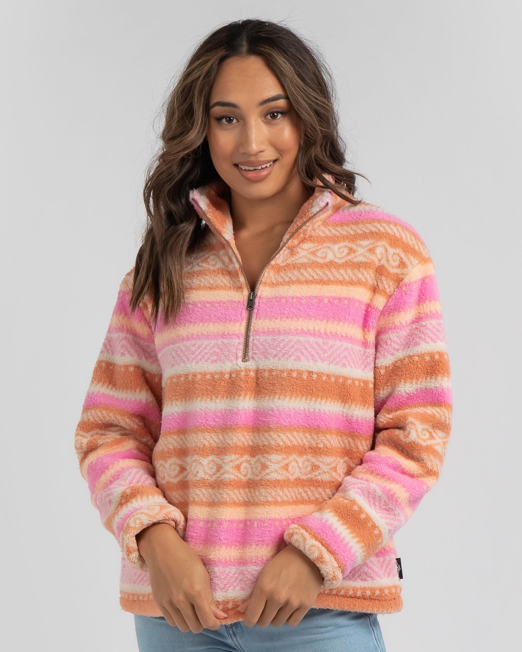 Shop Rip Curl Cosmic Surf Sweatshirt In Peach - Fast Shipping & Easy ...