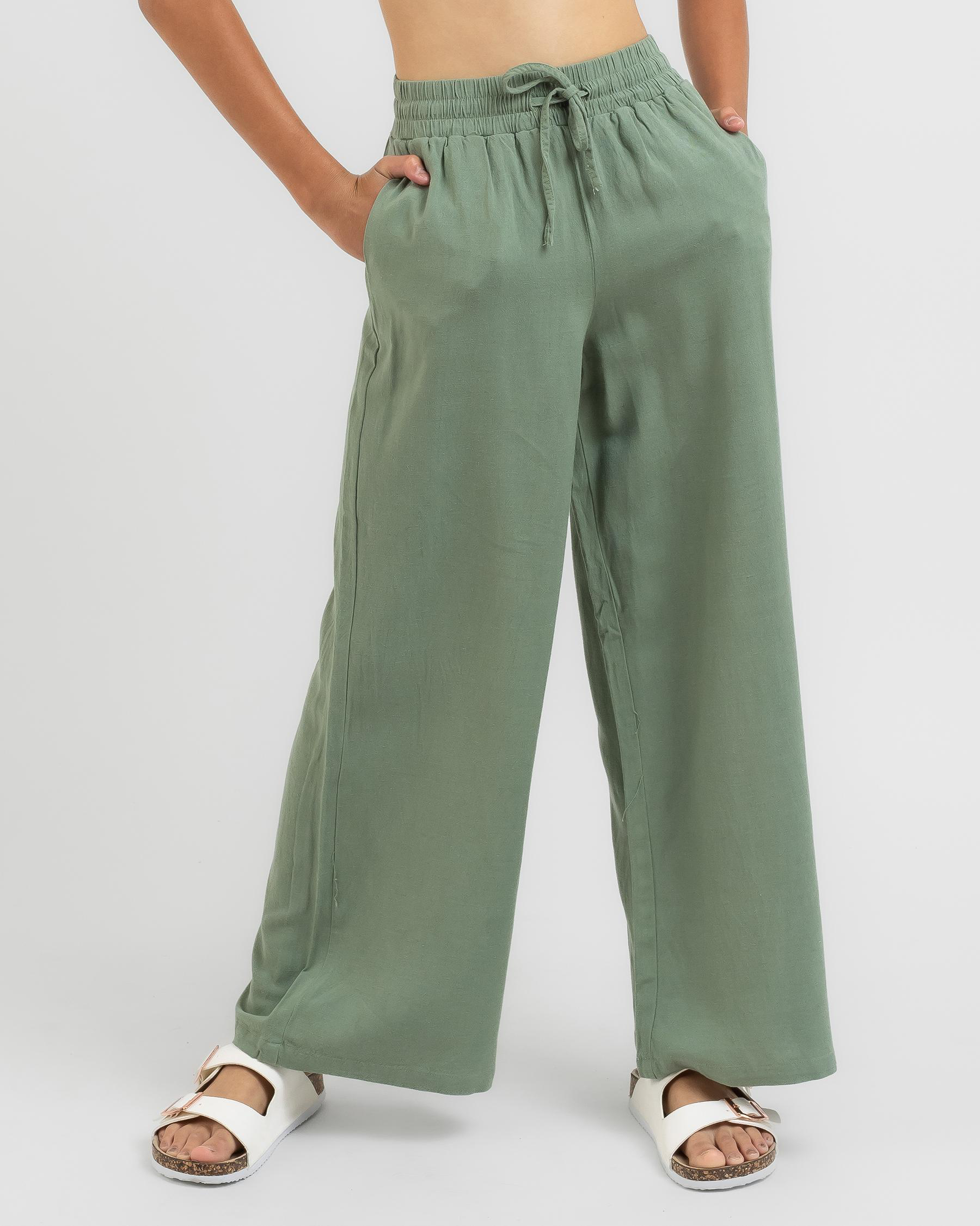 Rusty Girls' Ringleader Beach Pants In Dusty Teal - Fast Shipping ...