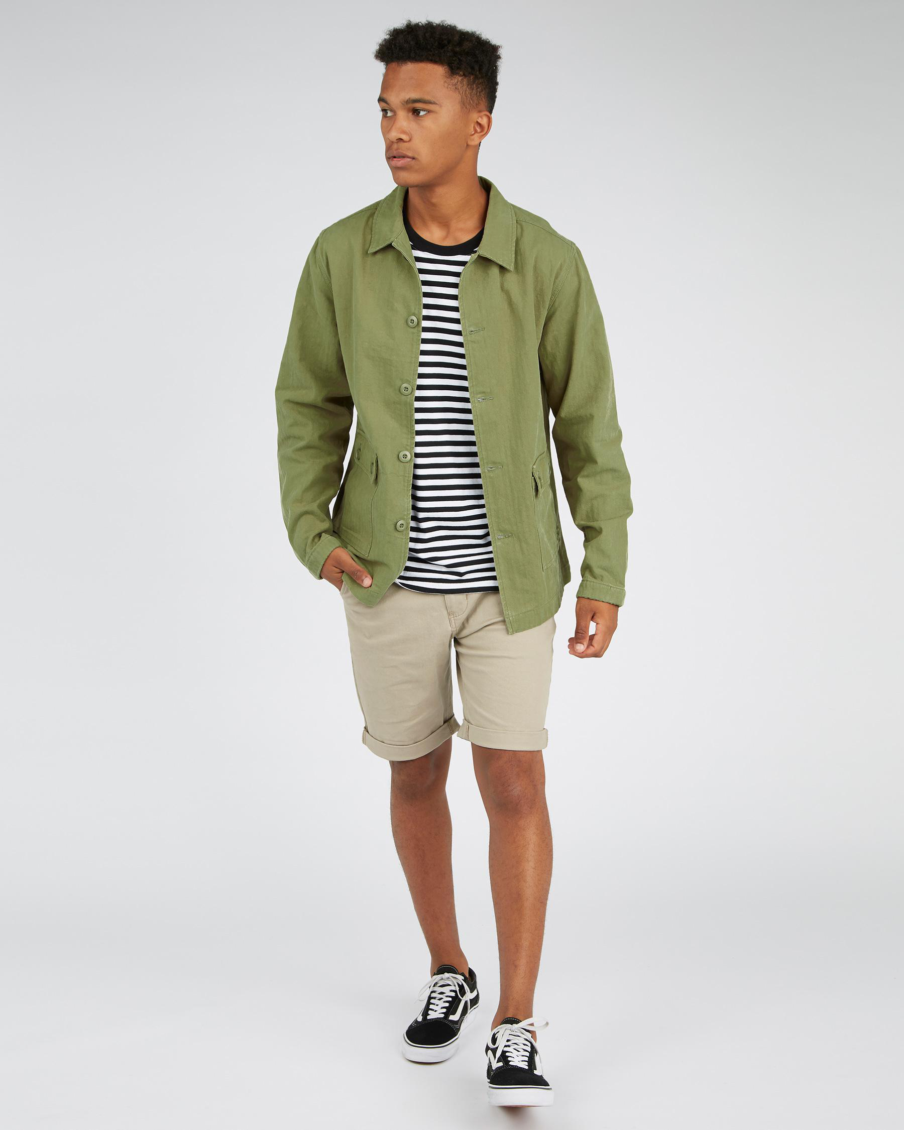 Shop Rhythm Surplus Jacket In Olive - Fast Shipping & Easy Returns ...