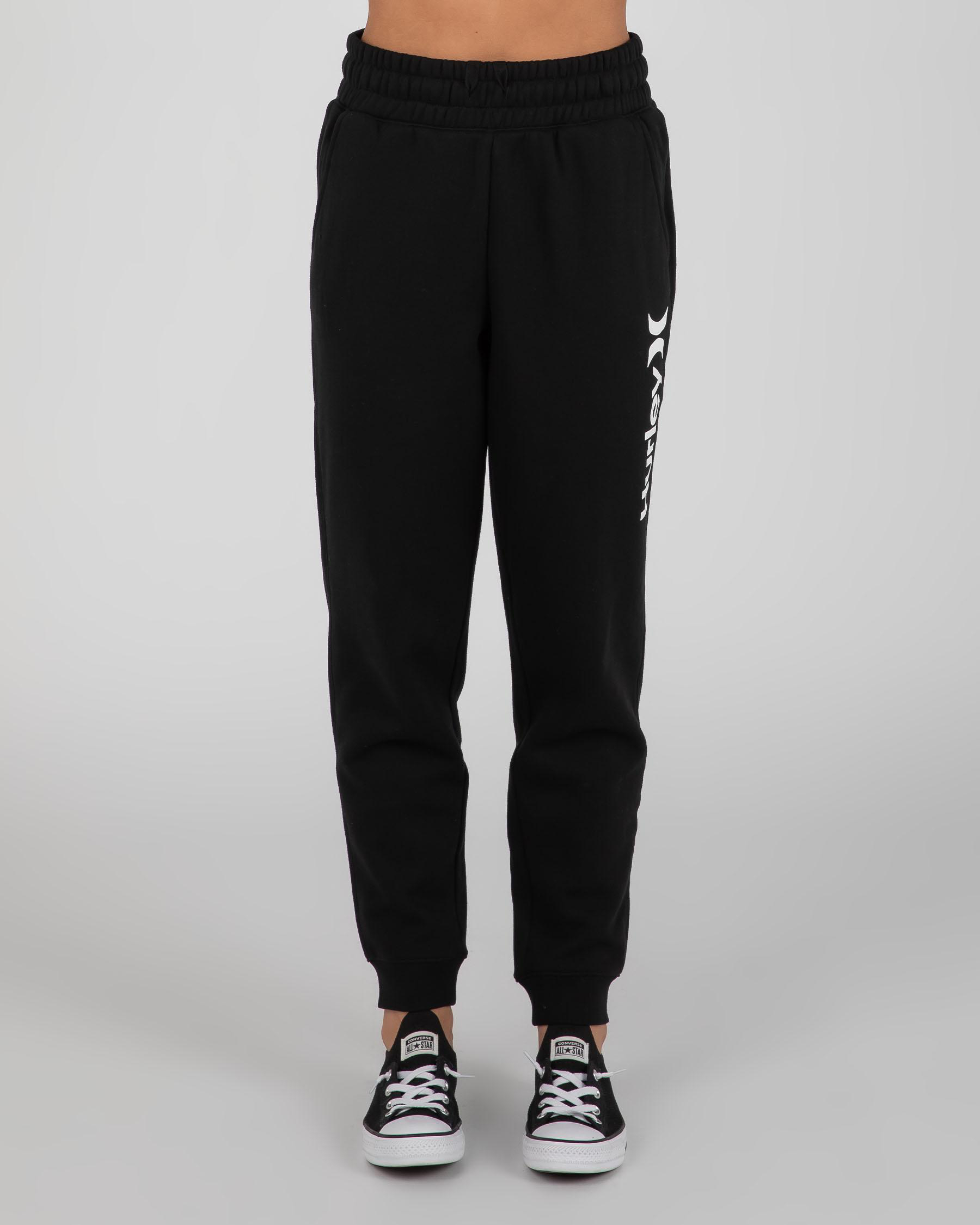 Shop Hurley One And Only Track Pants In Black - Fast Shipping & Easy ...