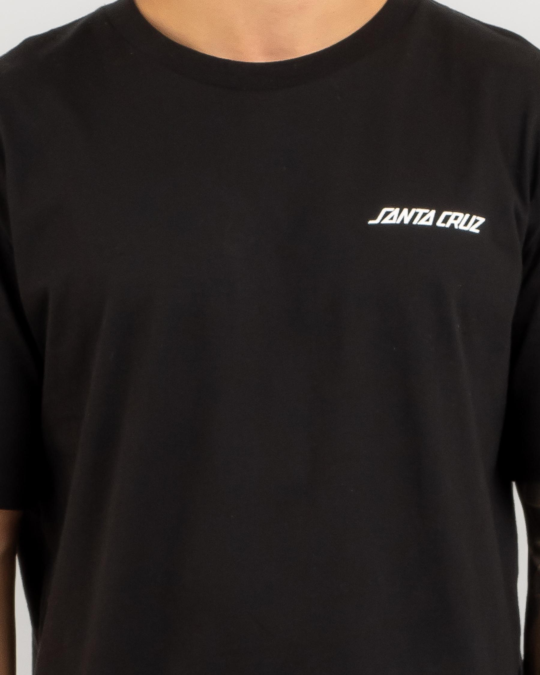 Shop Santa Cruz Wall Hand T-Shirt In Black - Fast Shipping & Easy ...